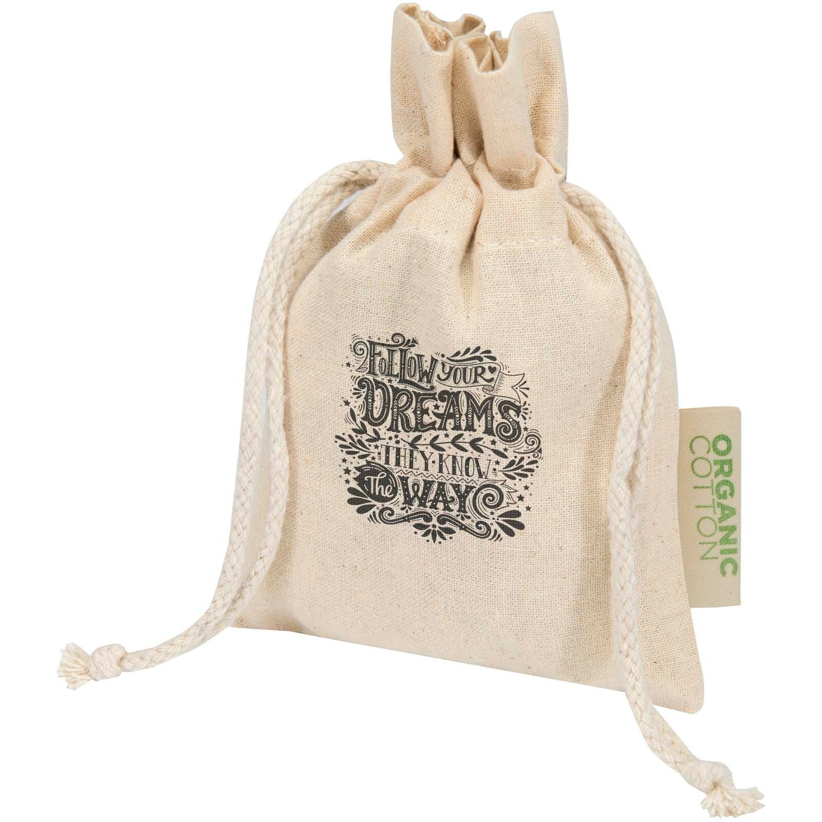Odisha 140 g/m² OCS Bio-Geschenktasche – 15 × 10 cm  - natur-917