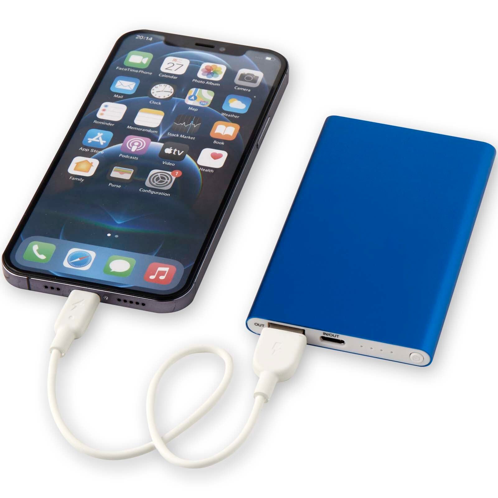 Pep 4000 mAh Type-C Powerbank aus recyceltem Aluminium  - royalblau-986