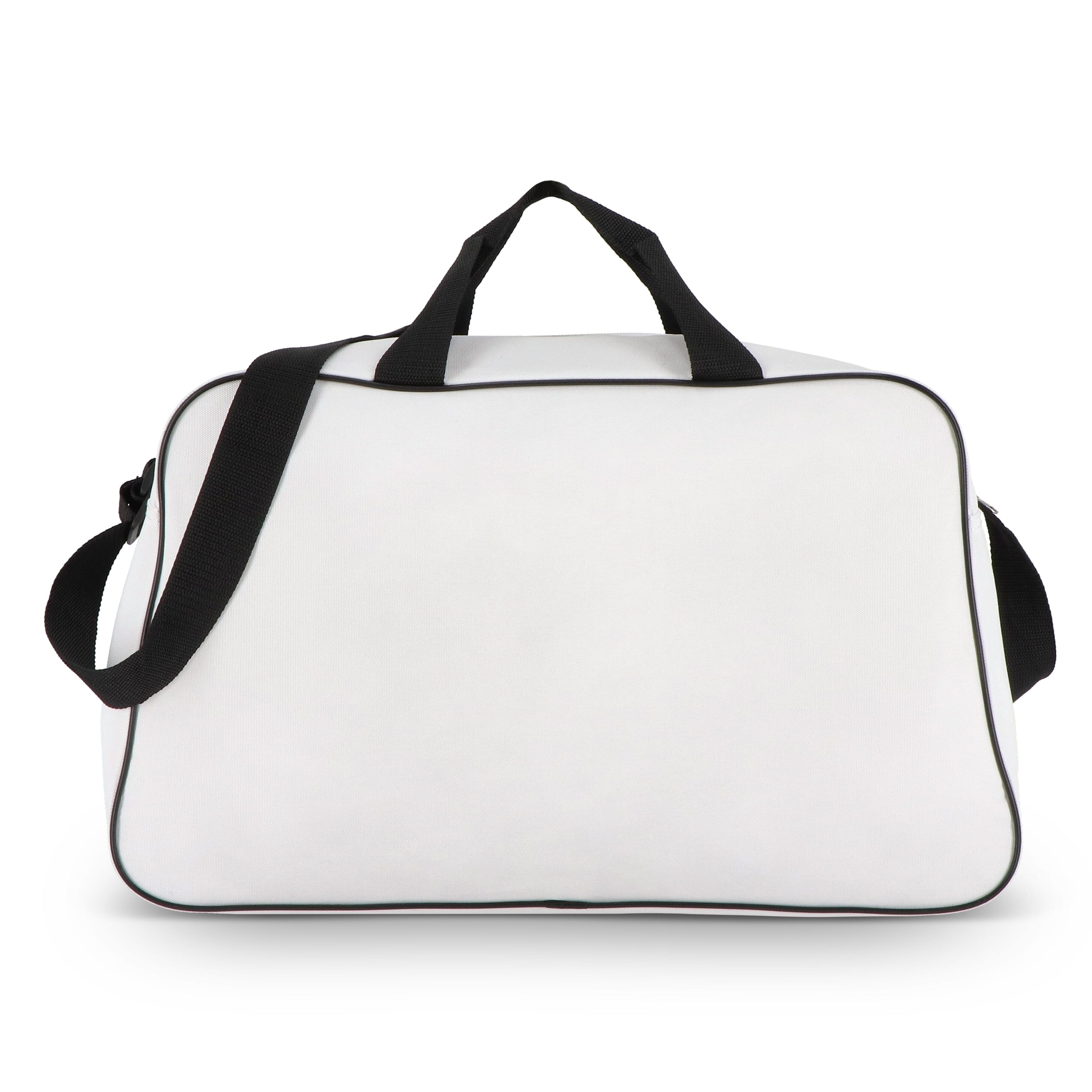 R-PET 600D Sport- und Reisetasche 48 x 25 x 28 cm 30 l - weiss  -  schwarz-466