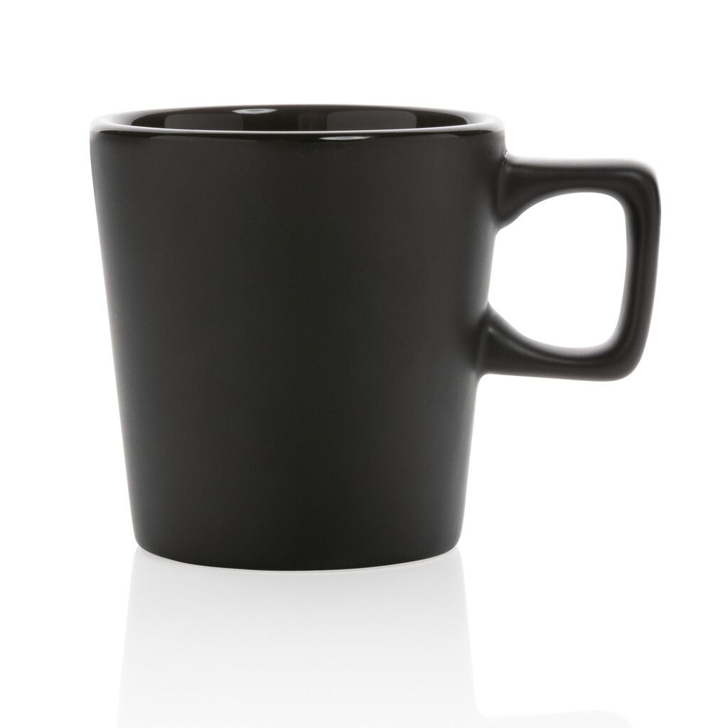 Moderne Keramik Kaffeetasse, 300ml - schwarz-469