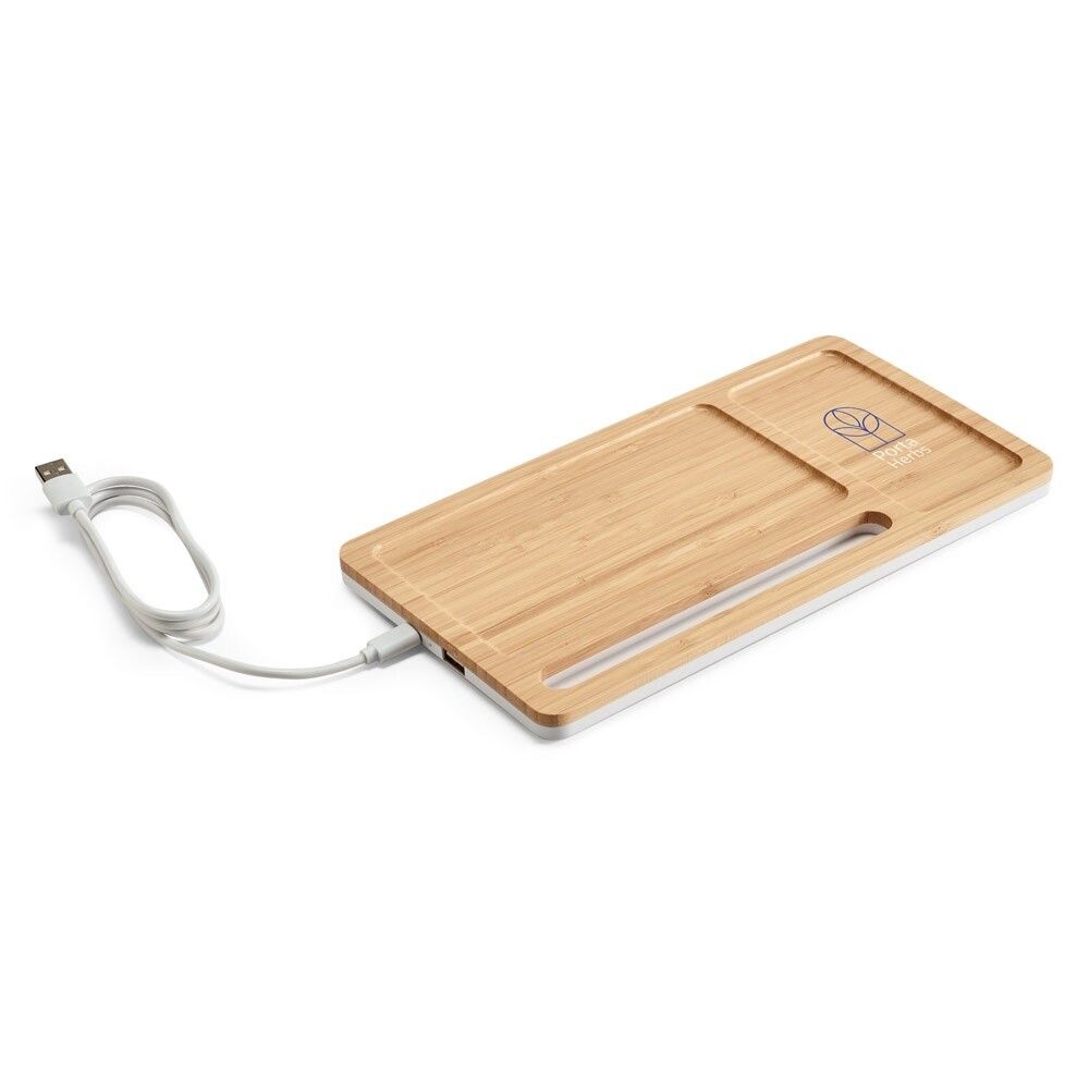MOTT Schreibtisch-Organizer mit 15-W-Ladegerät aus Bambus - natur-802