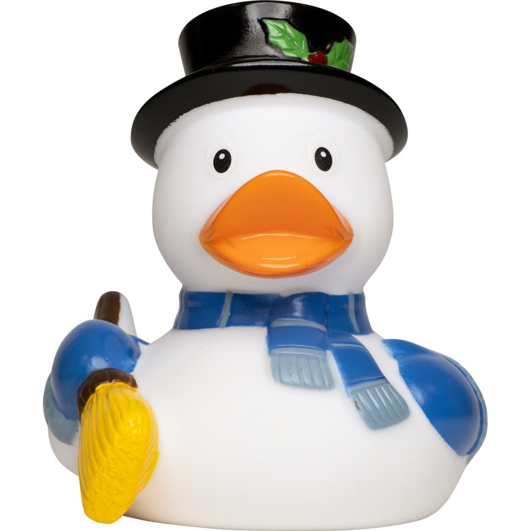 Quietsche-Ente Schneemann - weiß-816