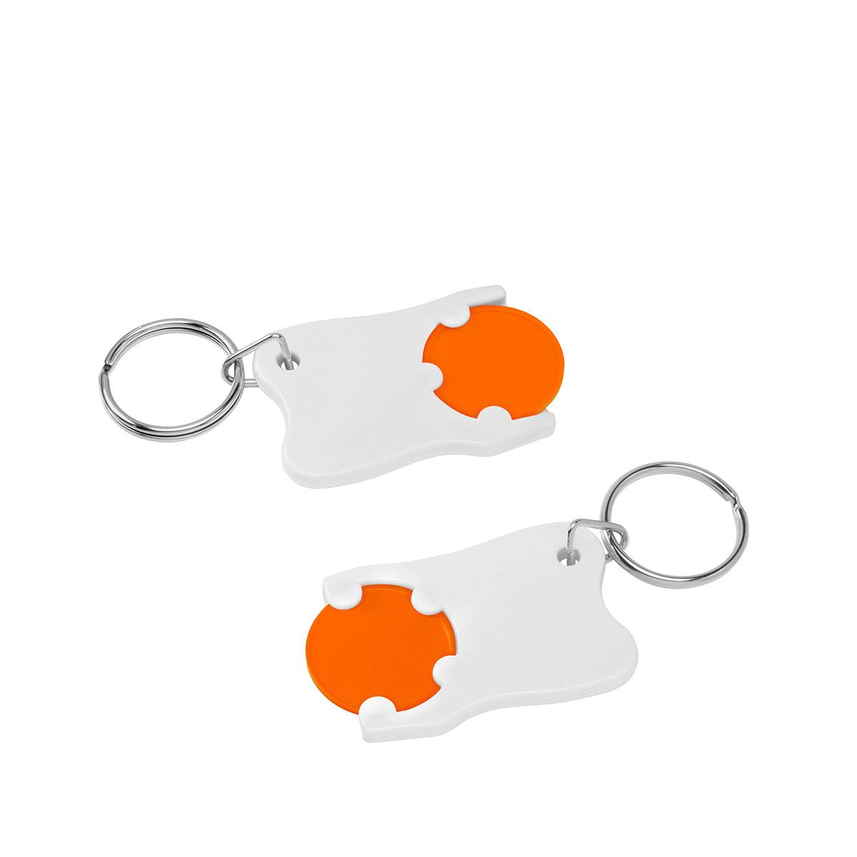 Chiphalter mit 1€-Chip Zahn - orange, weiß-951
