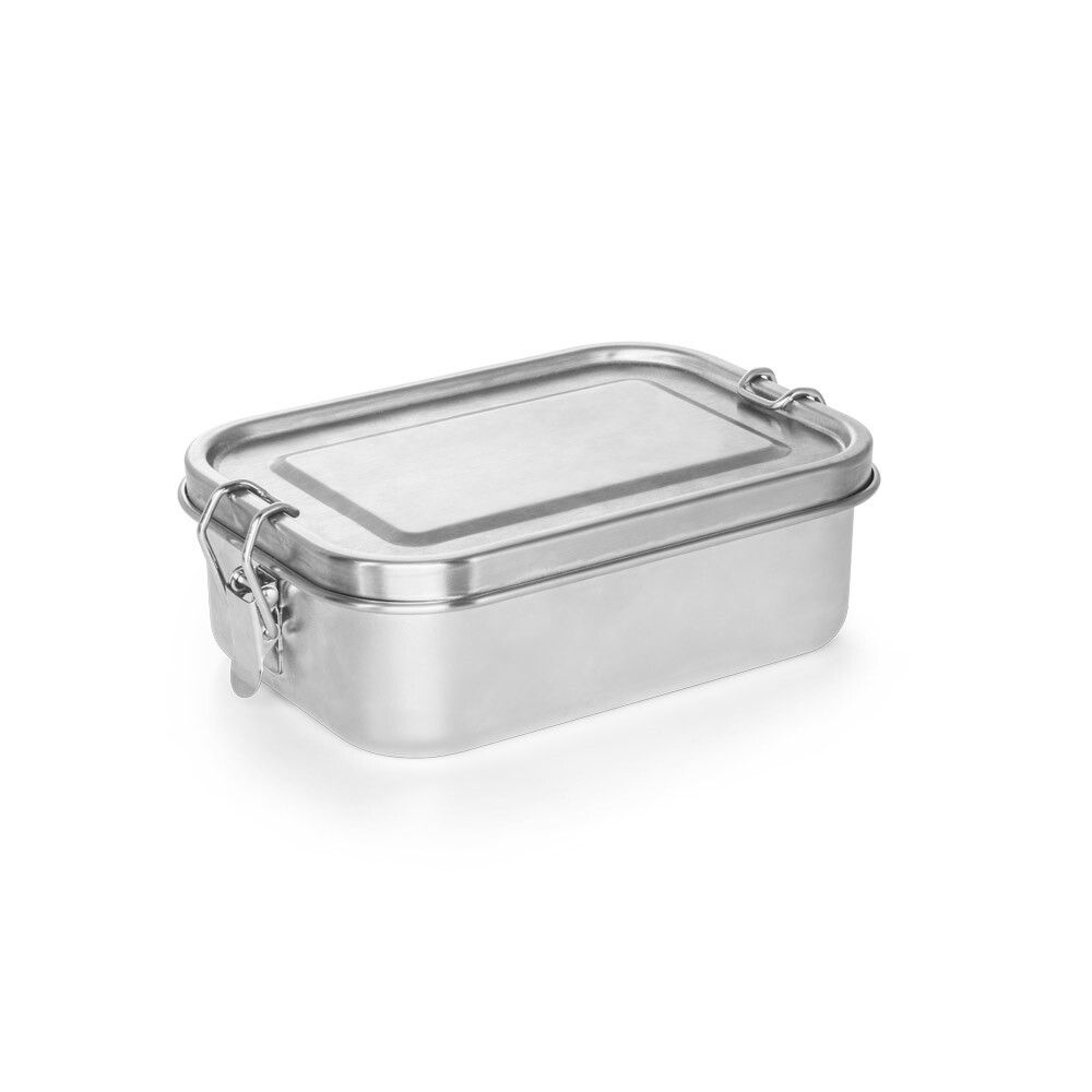 ALLSPICE Lunchbox. Robuste luftdichte Box aus (90% recyceltem) 750 mL - satinsilber-473
