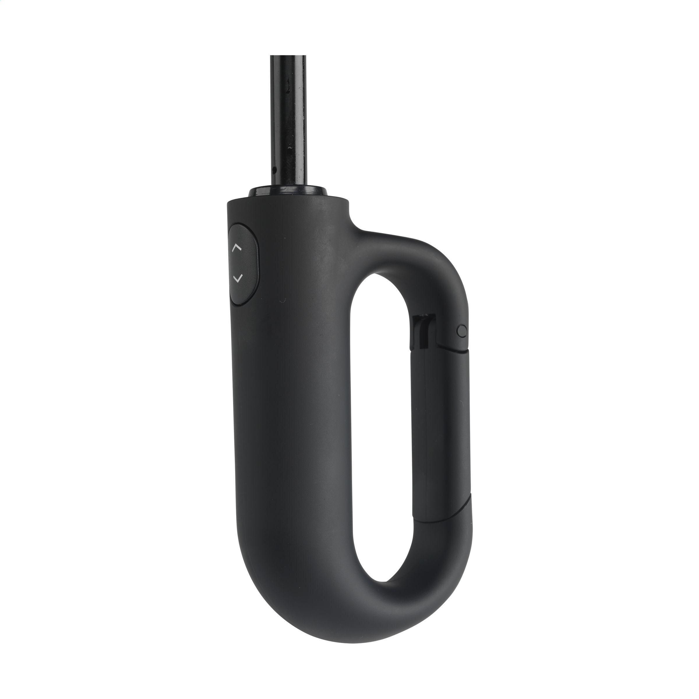 Carabiner RCS RPET faltbarer Regenschirm 21 inch - schwarz-312