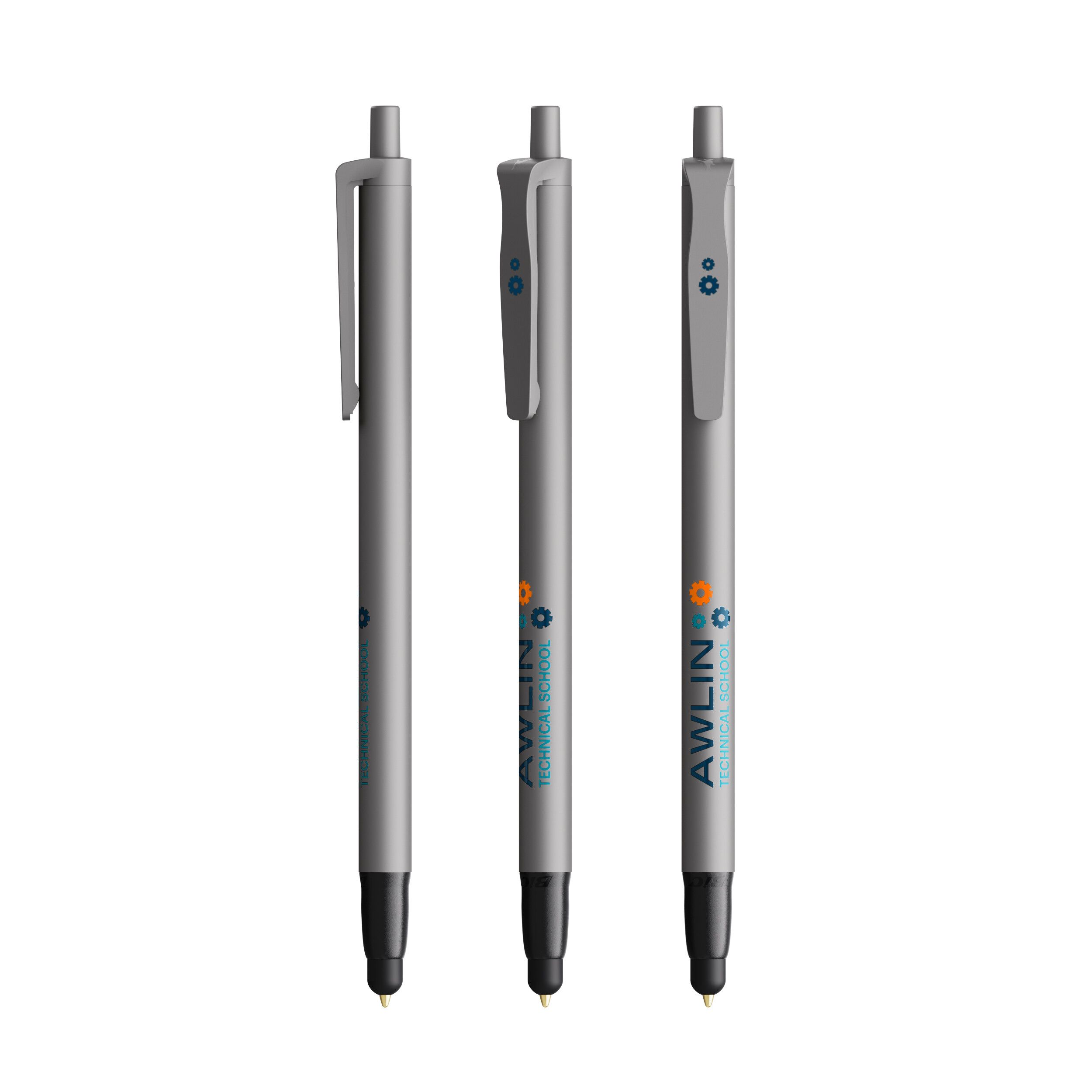 BIC® Clic Stic Stylus Kugelschreiber, Mine schwarz - metall-652