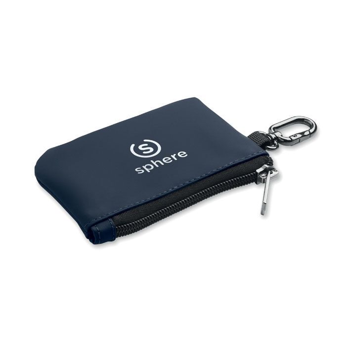 Schlüsseletui PU mit Karabiner GUARDO - marineblau-590