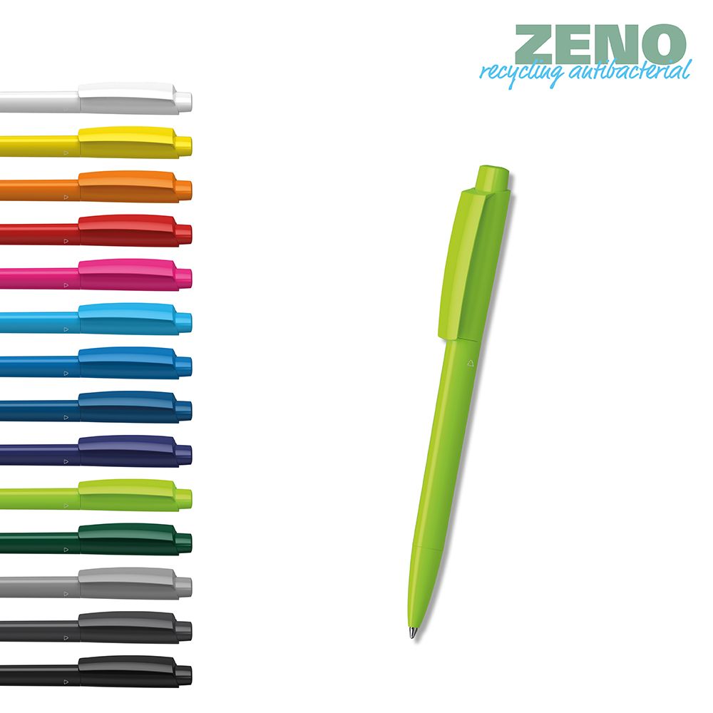 Druckkugelschreiber Zeno recycling antibacterial - dunkelblau-200