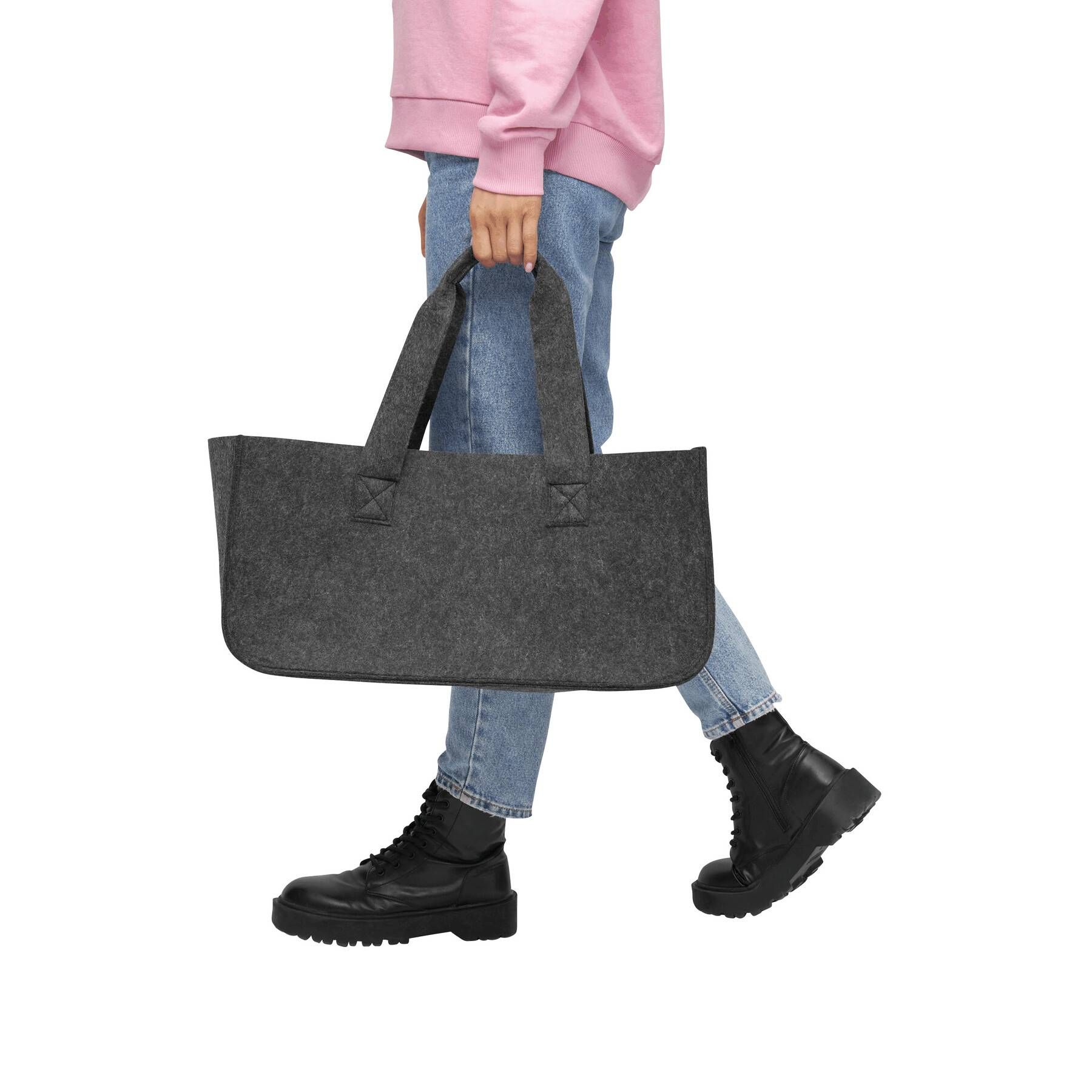 Kaminholz-Tasche HOMY - grau-130