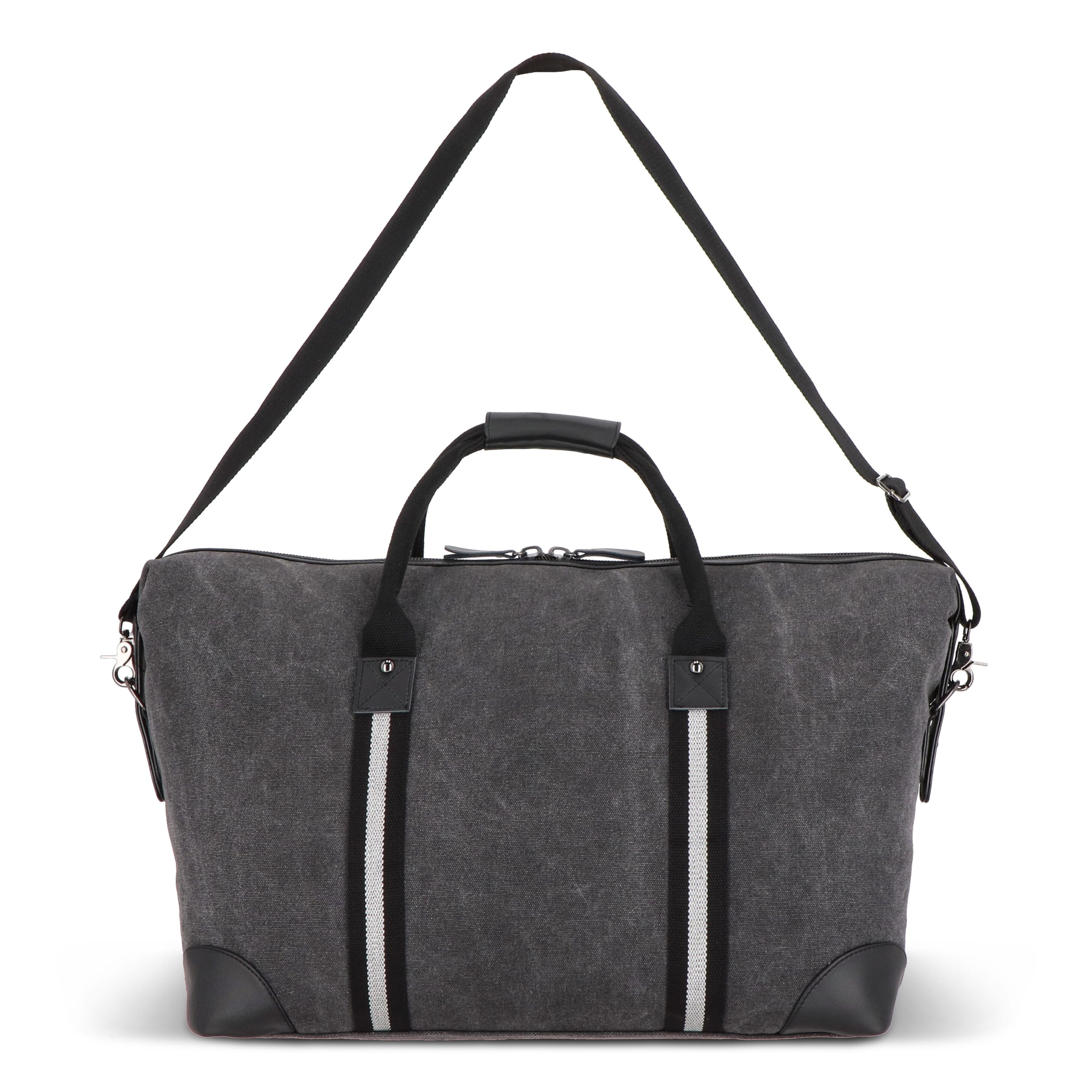 Weekender-Tasche aus recyceltem Baumwoll-Canvas Harper - dunkelgrau-630
