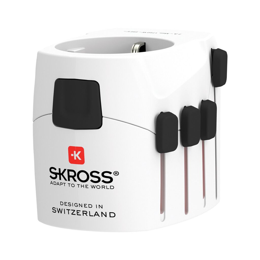 SKROSS Pro 3-Pole World Travel Adapter - weiß-341