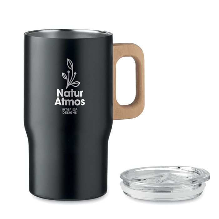 Doppelwandiger Becher 350ml TUMBOO - schwarz-514