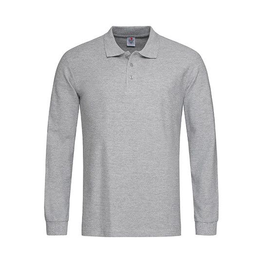 Classic Polo Long Sleeve - grey heather-960
