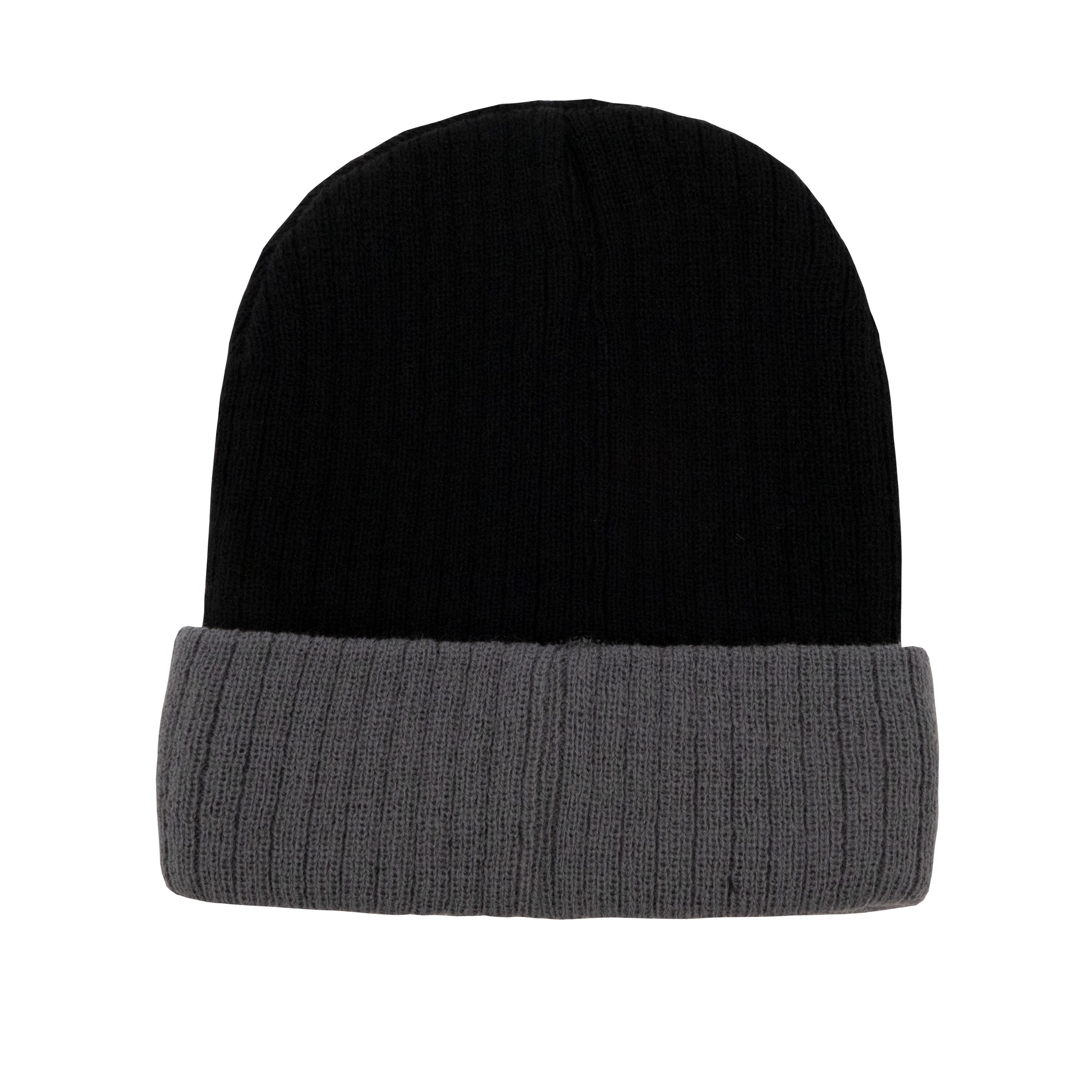 Two-Tone Beanie - black - grey-968