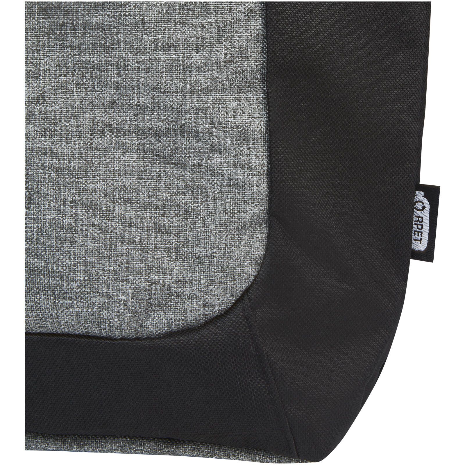 Reclaim GRS recycelte Tragetasche mit Reißverschluss 15 L - schwarz -  heather grau-681