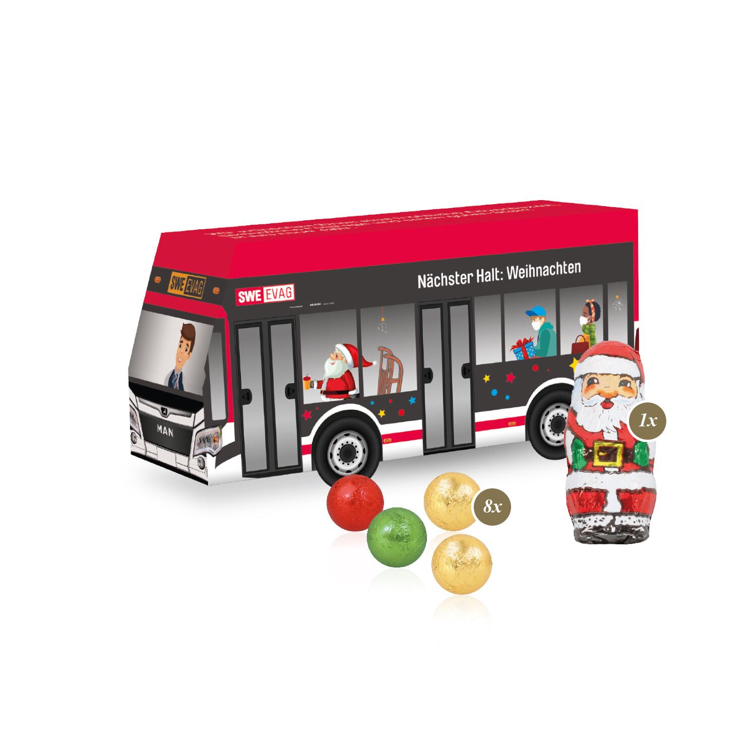3D Präsent "Bus" mit Fairtrade Schokolade-822