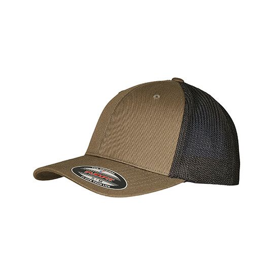 Flexfit Trucker Recycled Mesh Cap - olive - black-477