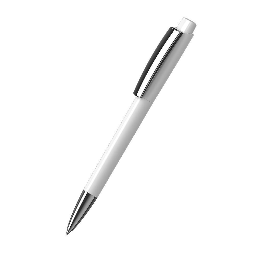 Druckkugelschreiber Zeno high gloss MMn - weiss-893