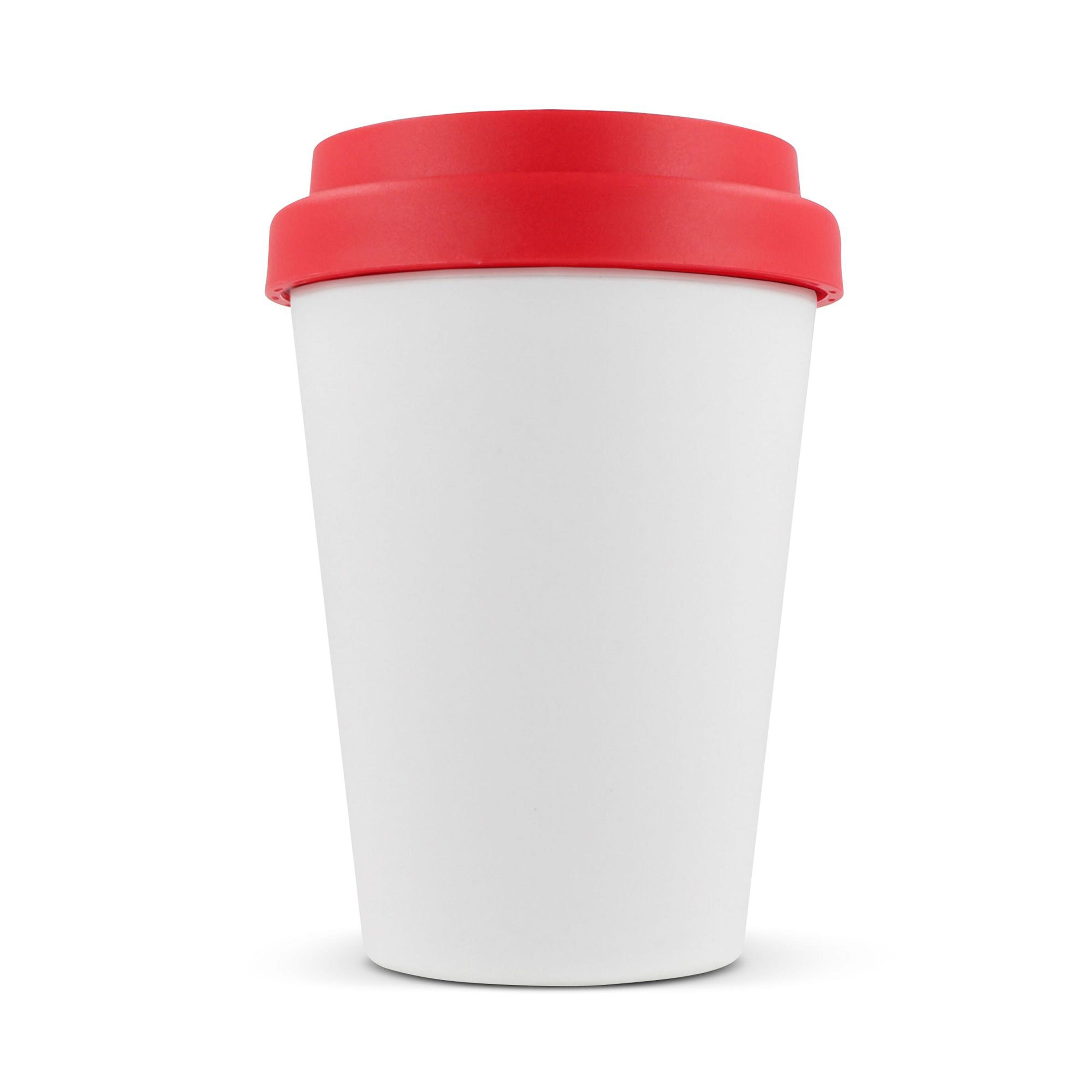 RPP Kaffeetasse Weißer Körper 250ml - weiss  -  rot-637