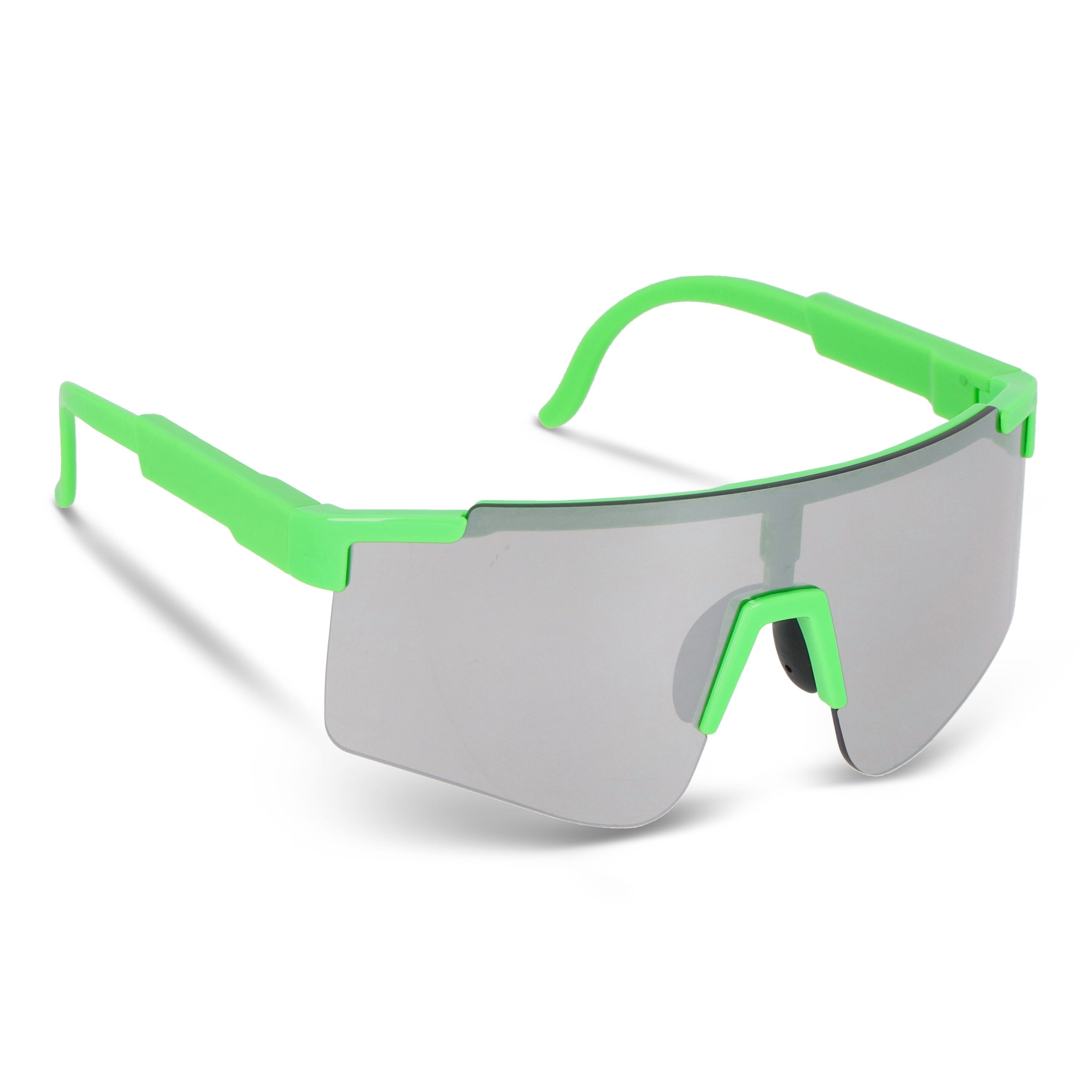 Tom R-PC Sport-Sonnenbrille mit verspiegelten Gläsern UV400 - neon sortiment  -  grün-400