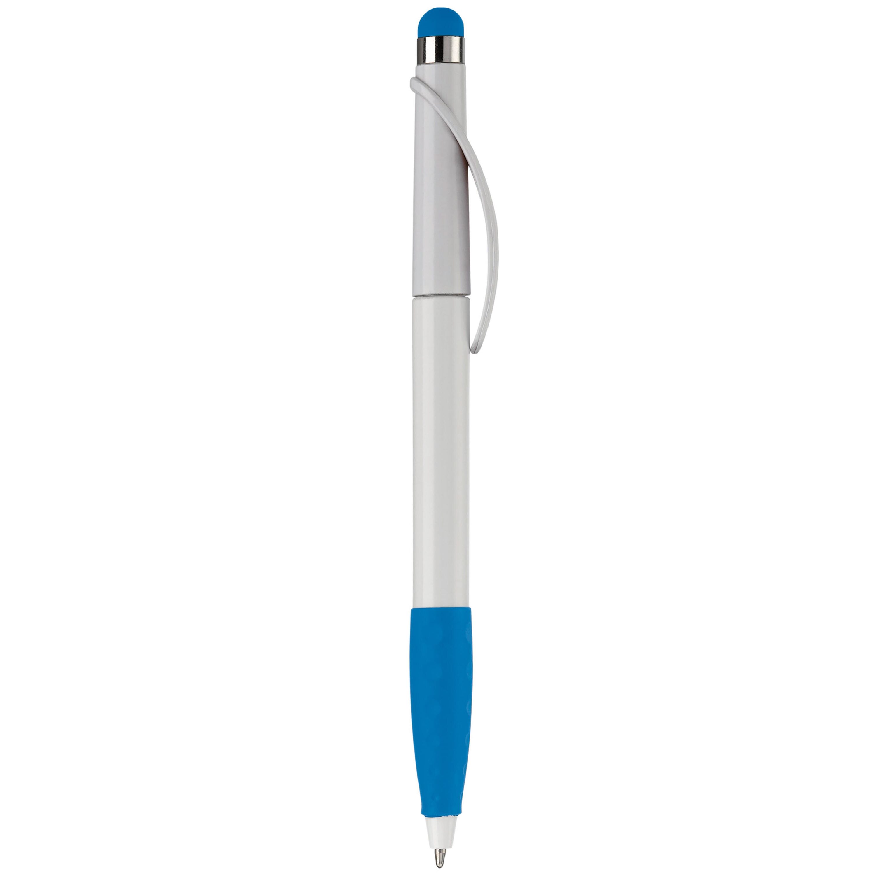 Kugelschreiber Cosmo Stylus - weiss  -  hellblau-344