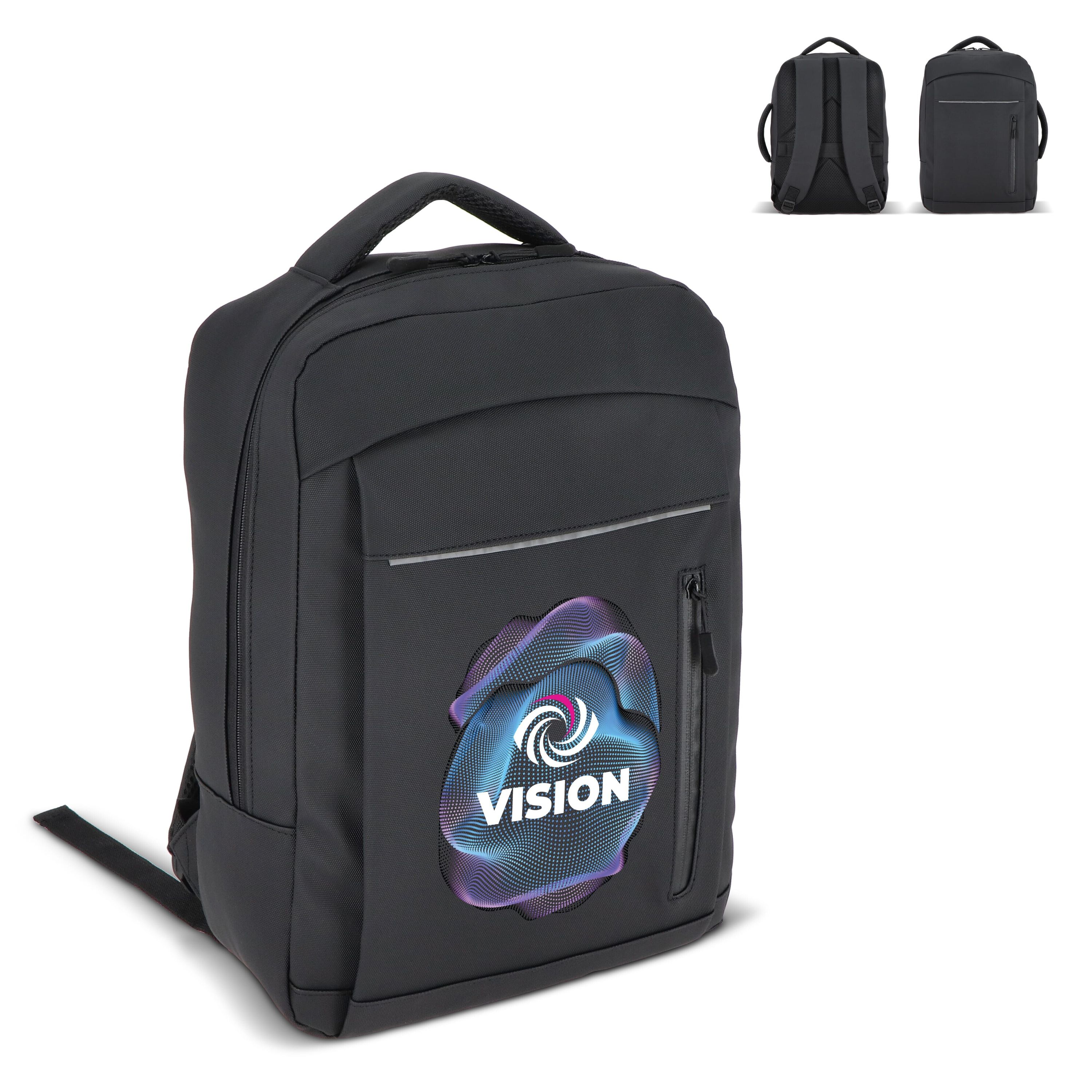 PU Osaka Laptop-Rucksack - schwarz-10