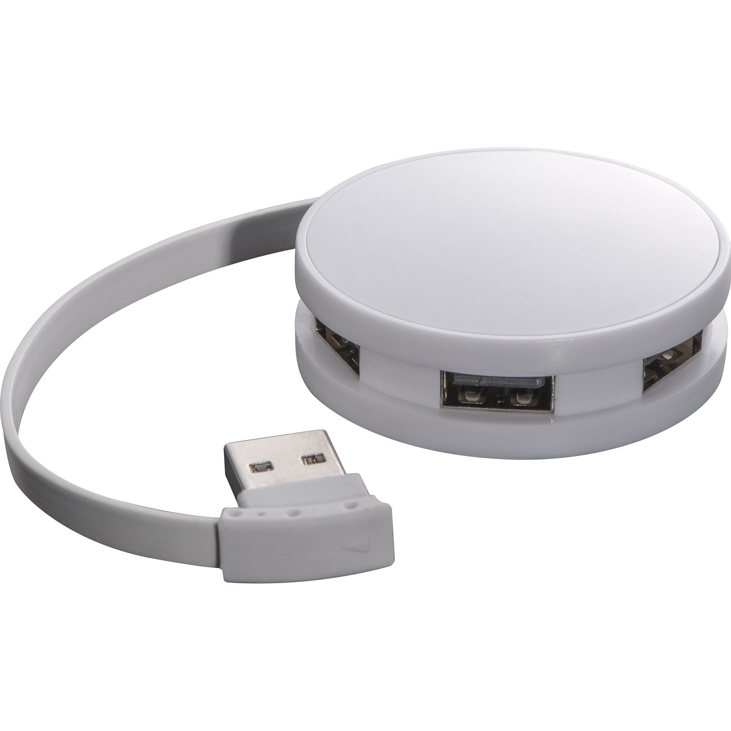 USB Hub aus Kunststoff mit 4 Anschlüssen - weiß-879