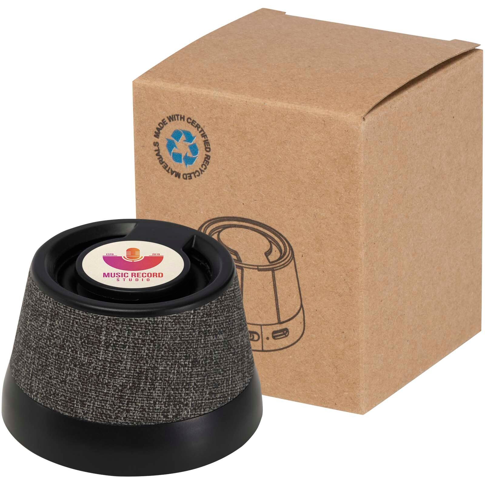 Horna 3 W kabelloser magnetischer Lautsprecher aus recyceltem Kunststoff - schwarz-651