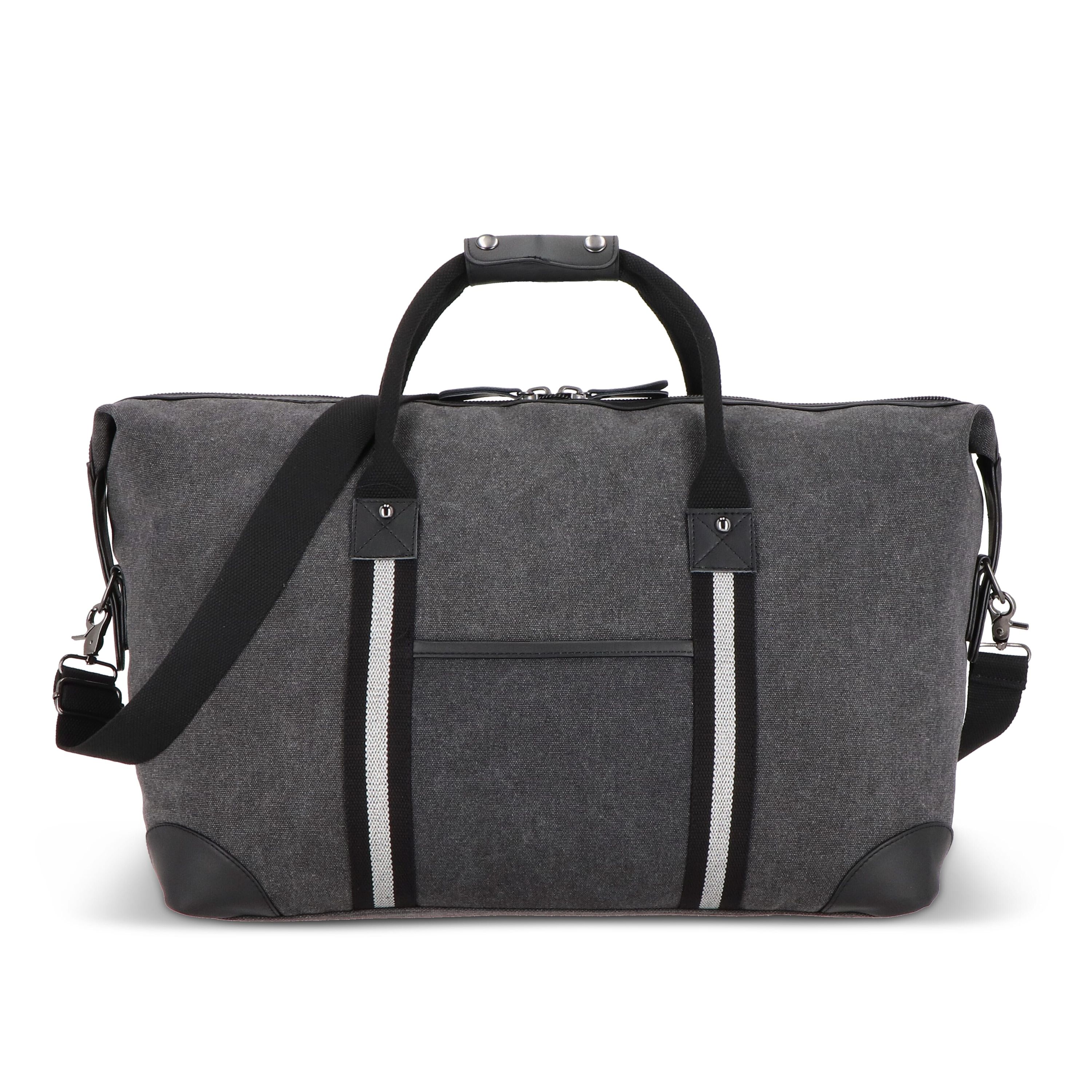 Weekender-Tasche aus Baumwoll-Canvas Harper - dunkelgrau-100