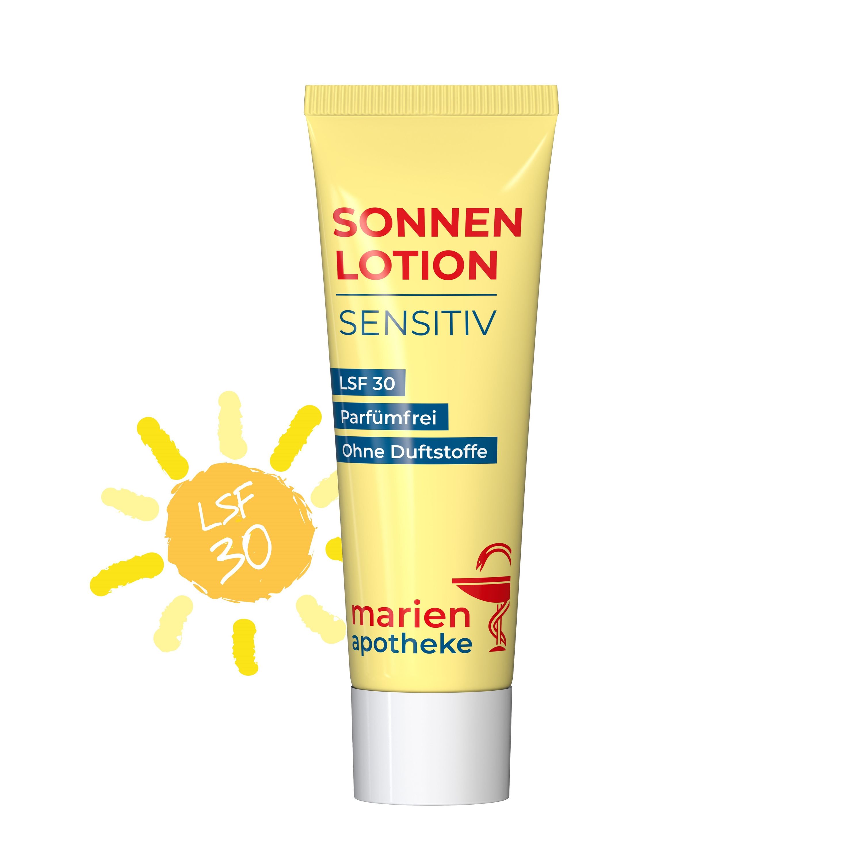 25 ml Tube Sonnenmilch LSF 30 (sensitiv) FullbodyPrint-949