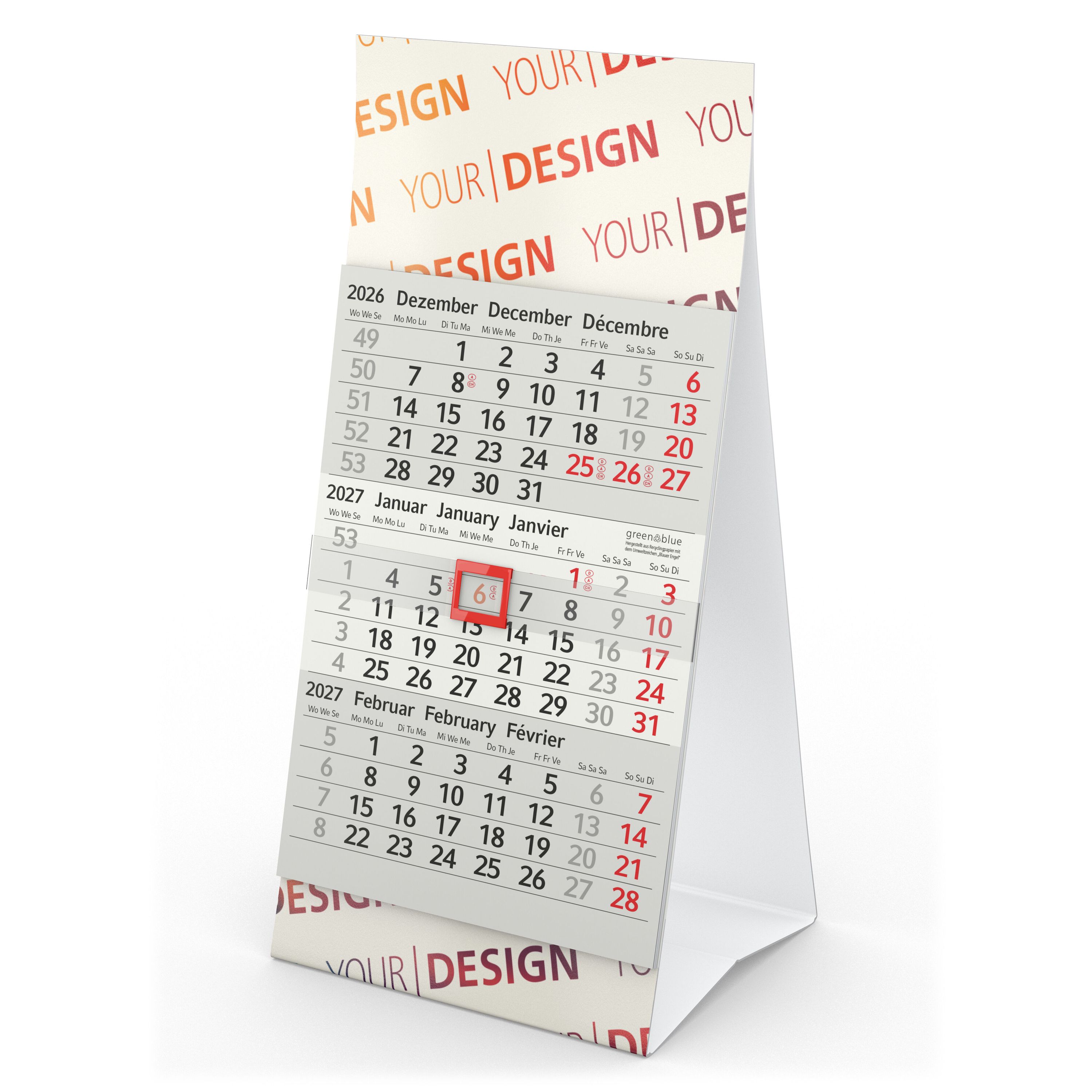Tischkalender Mini 3 RECYCLING-543