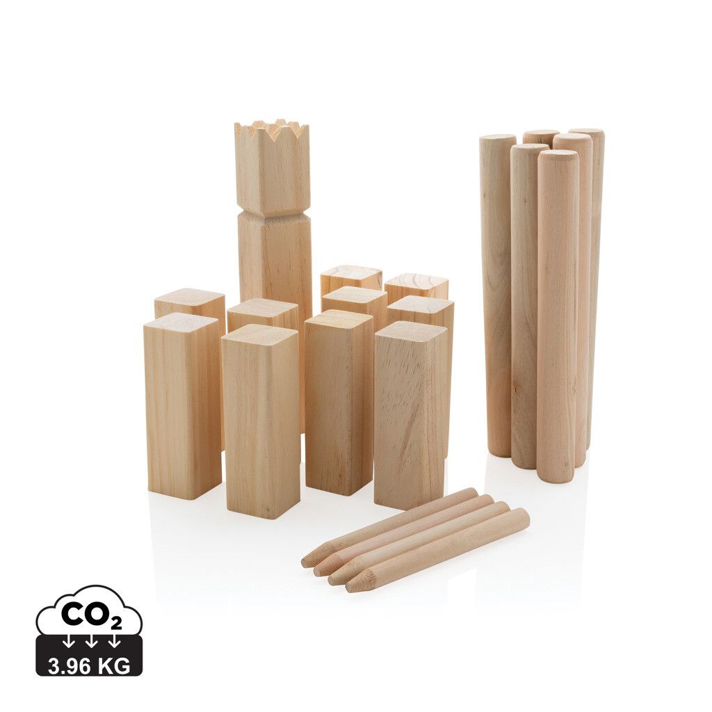 Kubb Outdoor Wurfspiel aus Holz - braun-264