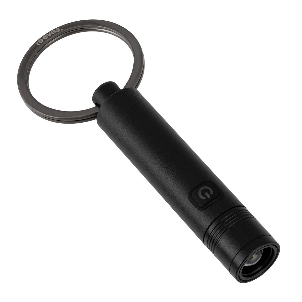 Schlüsselanhänger mit wiederaufladbare LED Taschenlampe PORTO LIGHT - schwarz-594