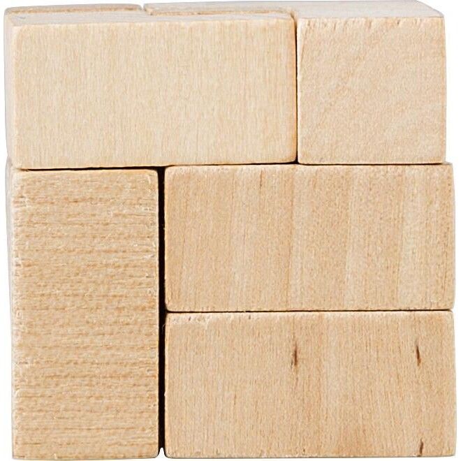 Würfelpuzzle aus Holz Amber - braun-746