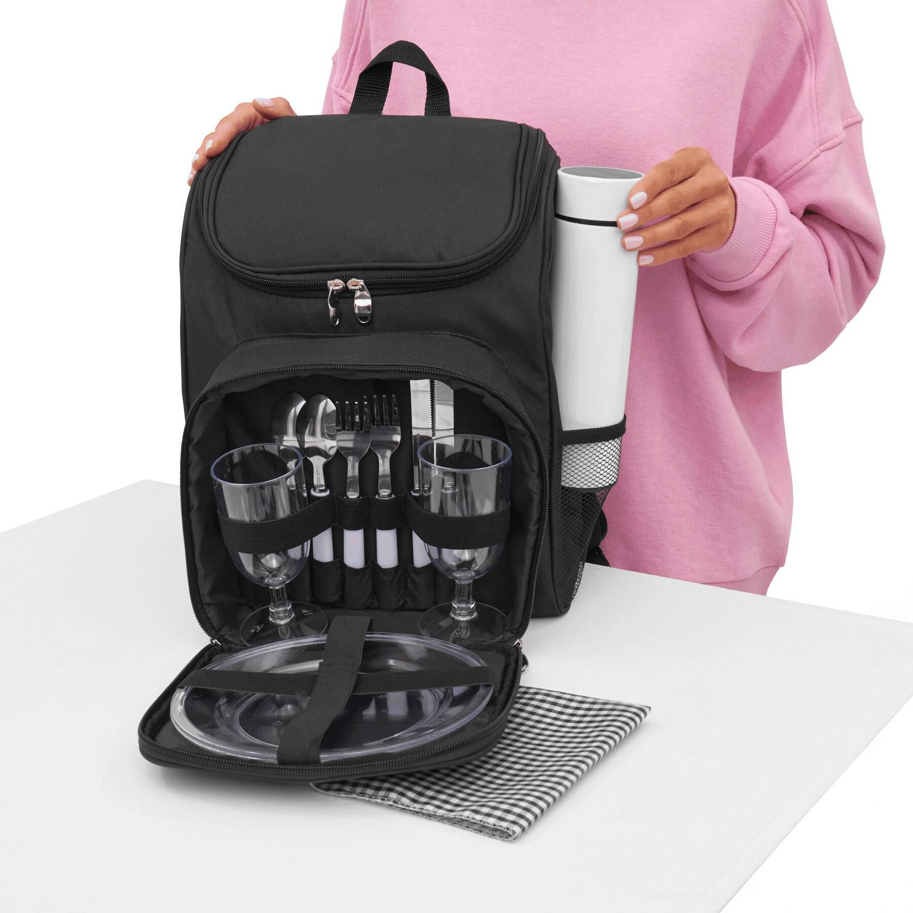 Picknick-Rucksack OUTSIDE - schwarz-592