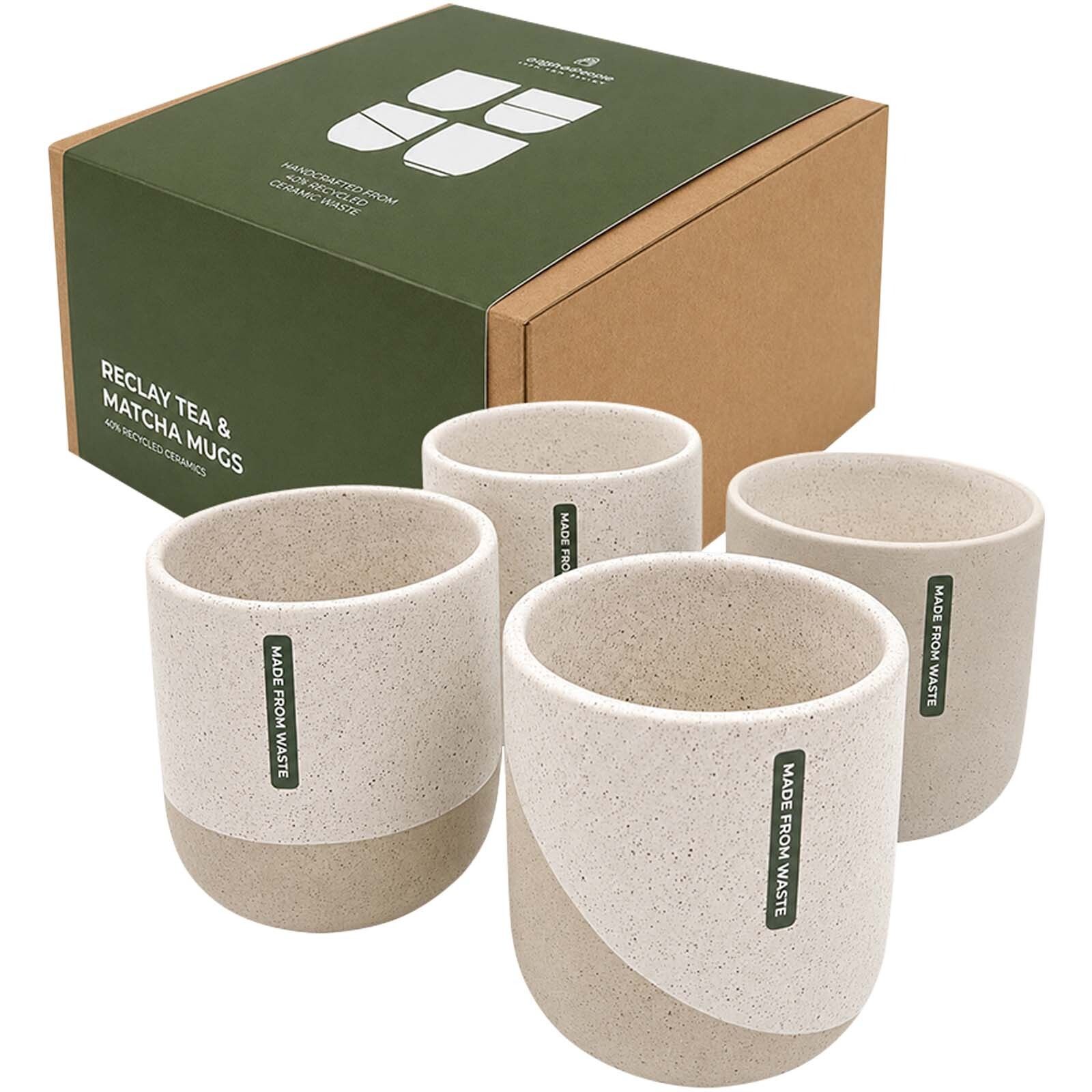 Originalhome Reclay 350 ml Tee- und Matcha-Becher Set  - weiss-828