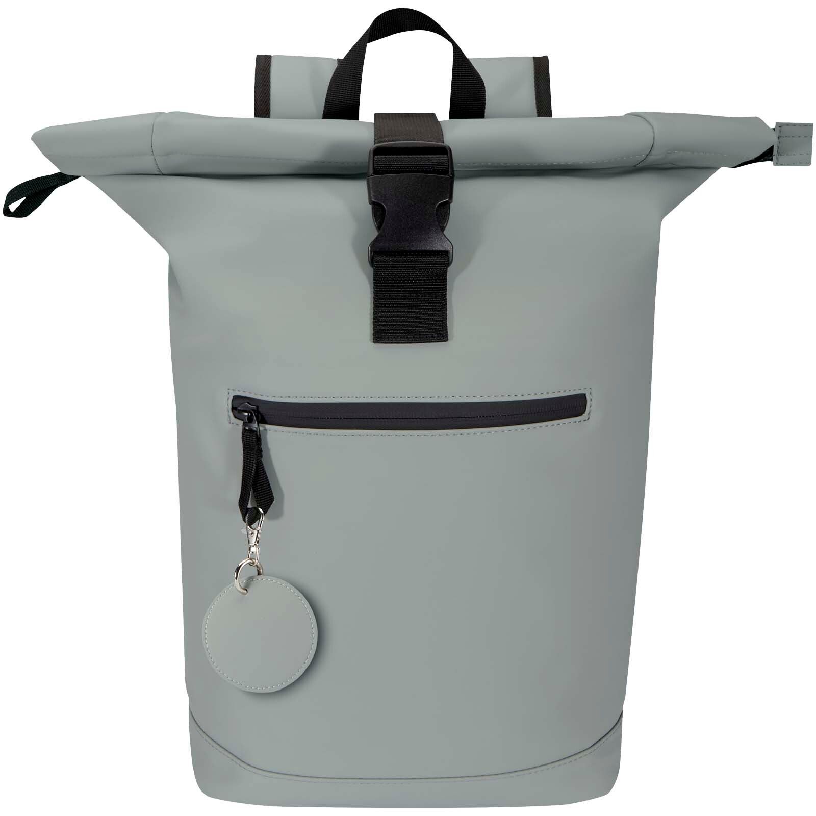 Resi Plus GRS recycelter runder Charm Schlüsselanhänger  - grau-888