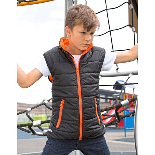 Youth Soft Padded Bodywarmer - navy - lime-202