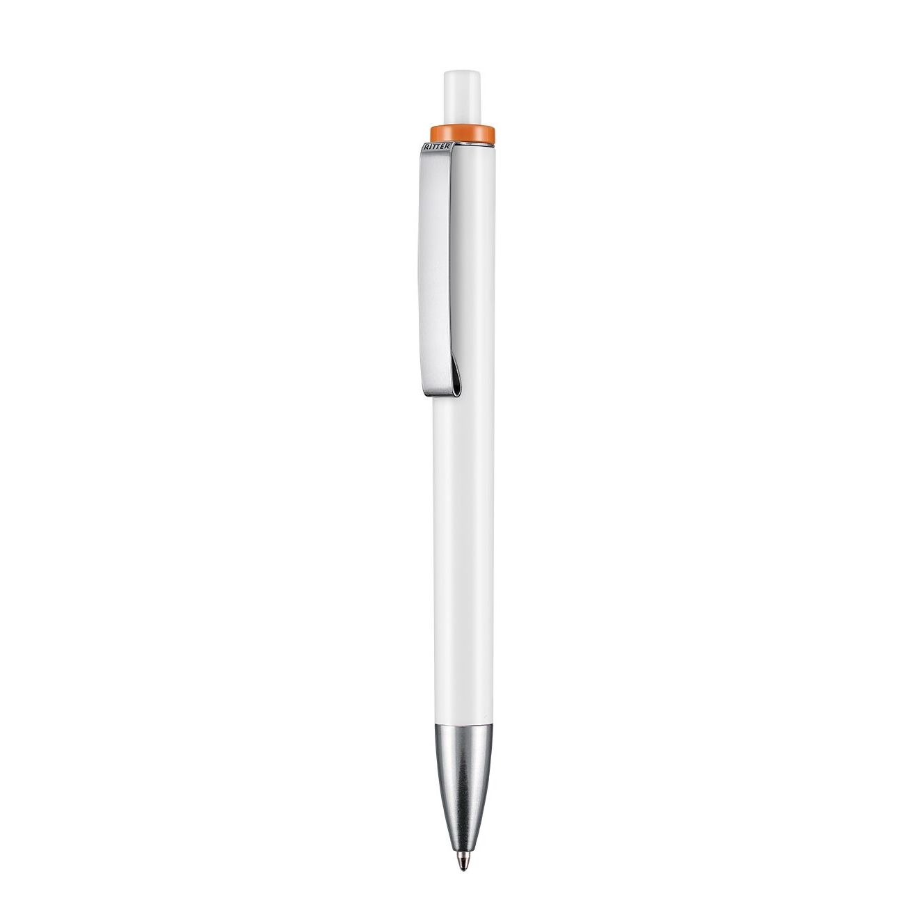 Kugelschreiber EXOS - weiss - orange-332