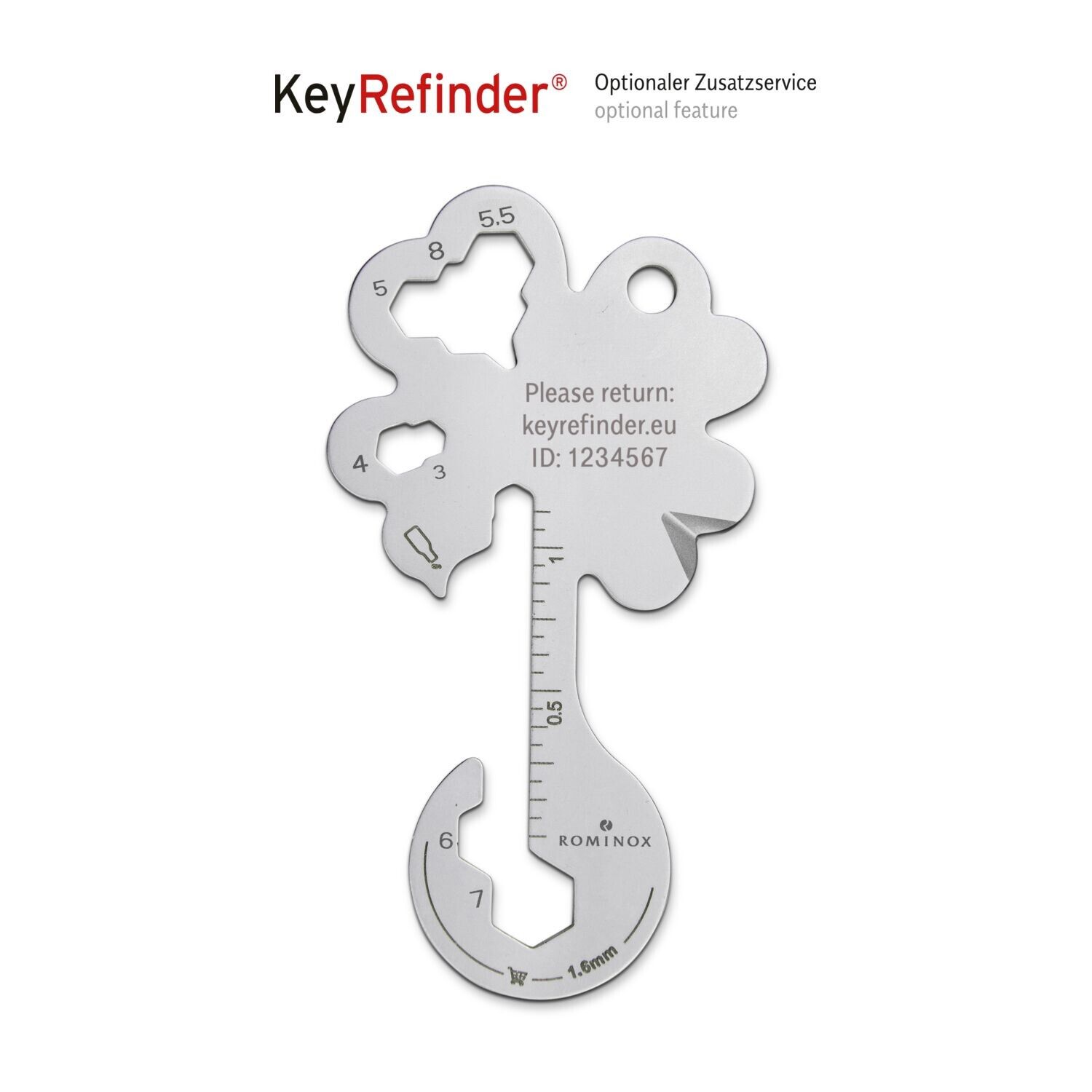 ROMINOX® Key Tool Lucky Charm - 19 functions (Kleeblatt Glücksbringer)-315