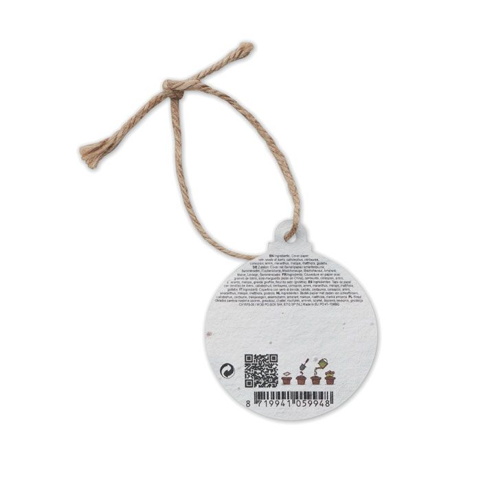 Weihnachtsschmuck Samenpapier BAUSEED - weiß-95