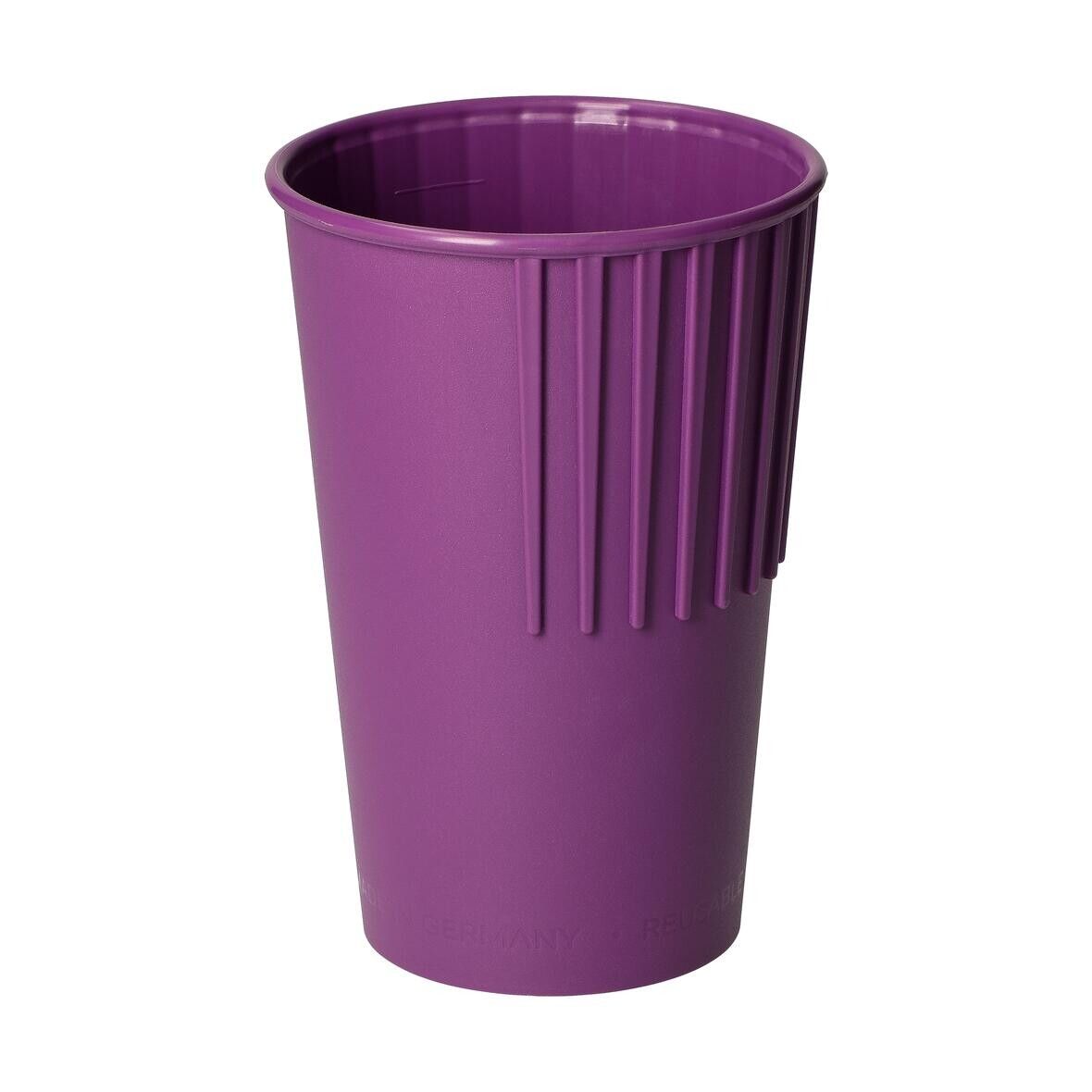 Riffel-Becher ToGo, 300 ml - raffiniertes rot-697