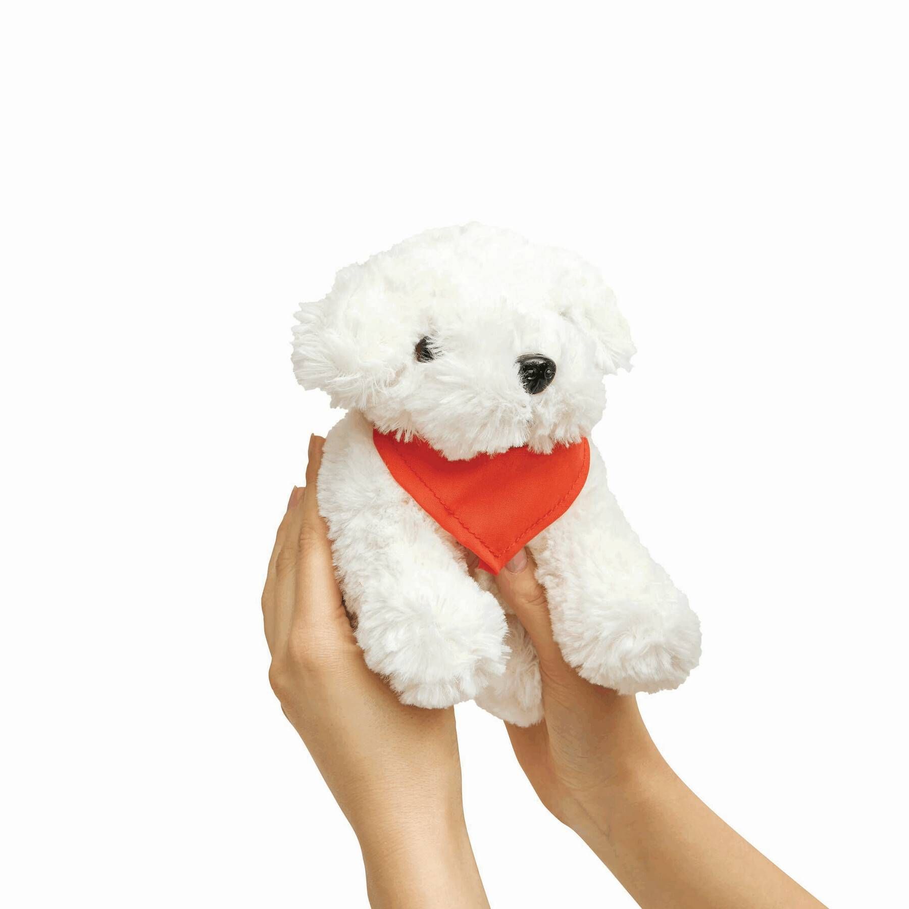 Plüsch-Hund BENNI - ??????? - rot - weiß-313