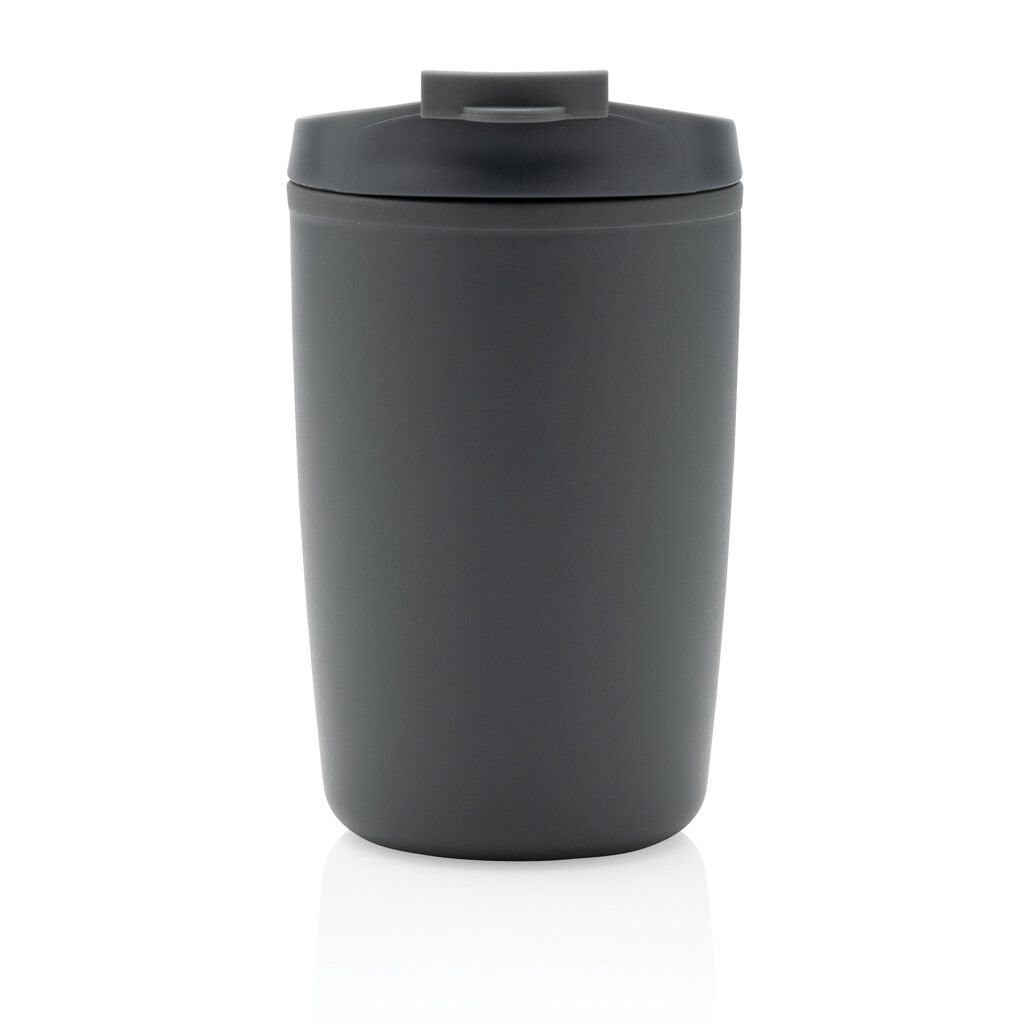 GRS recycelter PP-Becher mit Flip-Deckel - grau-677