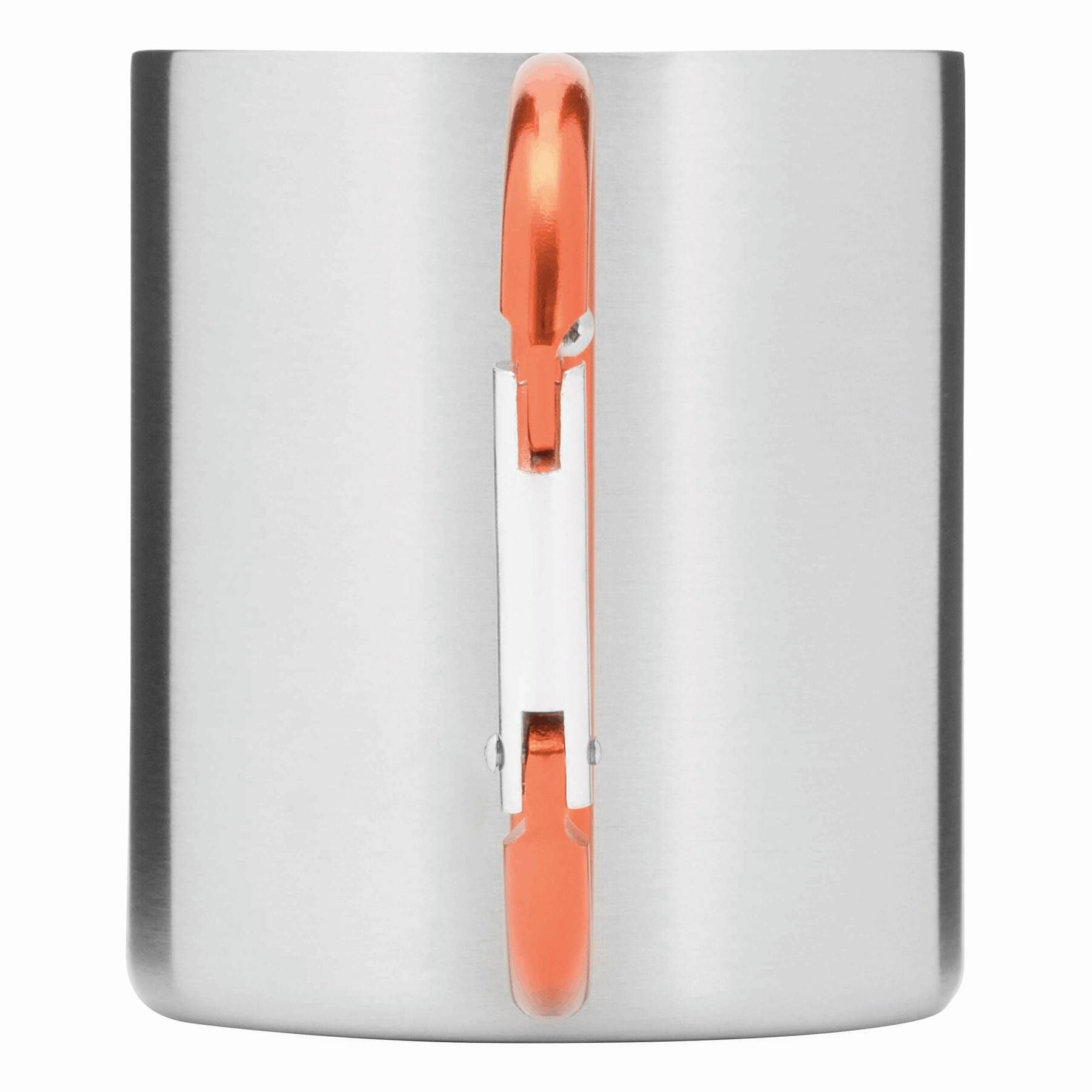 Edelstahl Becher HIKING DAY - orange - silber-188