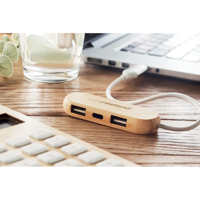 3 Port 2.0 USB Hub VINA C - holz-673