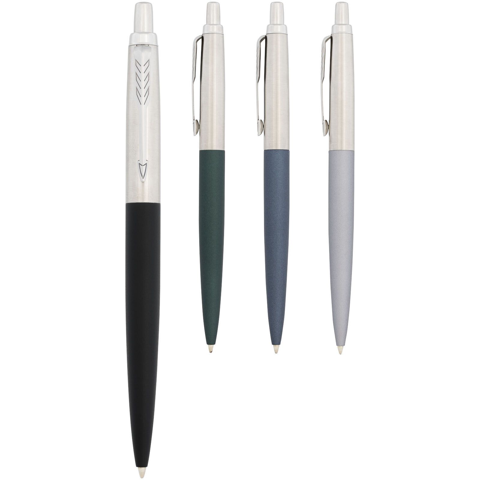 Parker Jotter XL matt mit Kugelschreiber mit Chromverzierung (blaue Mine) - schwarz-691