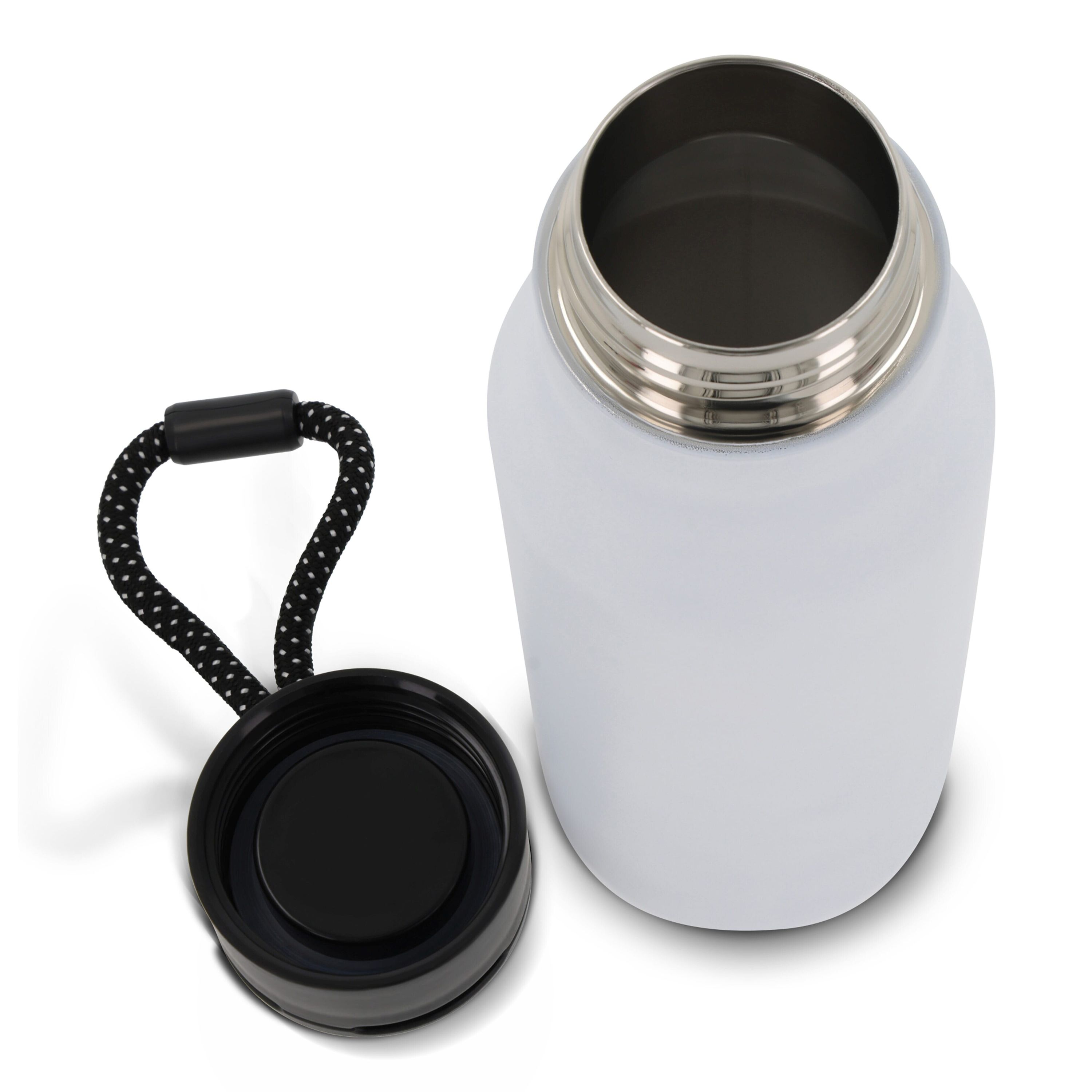 Isolierflasche mit Trageschlaufe 600ml - weiss-238