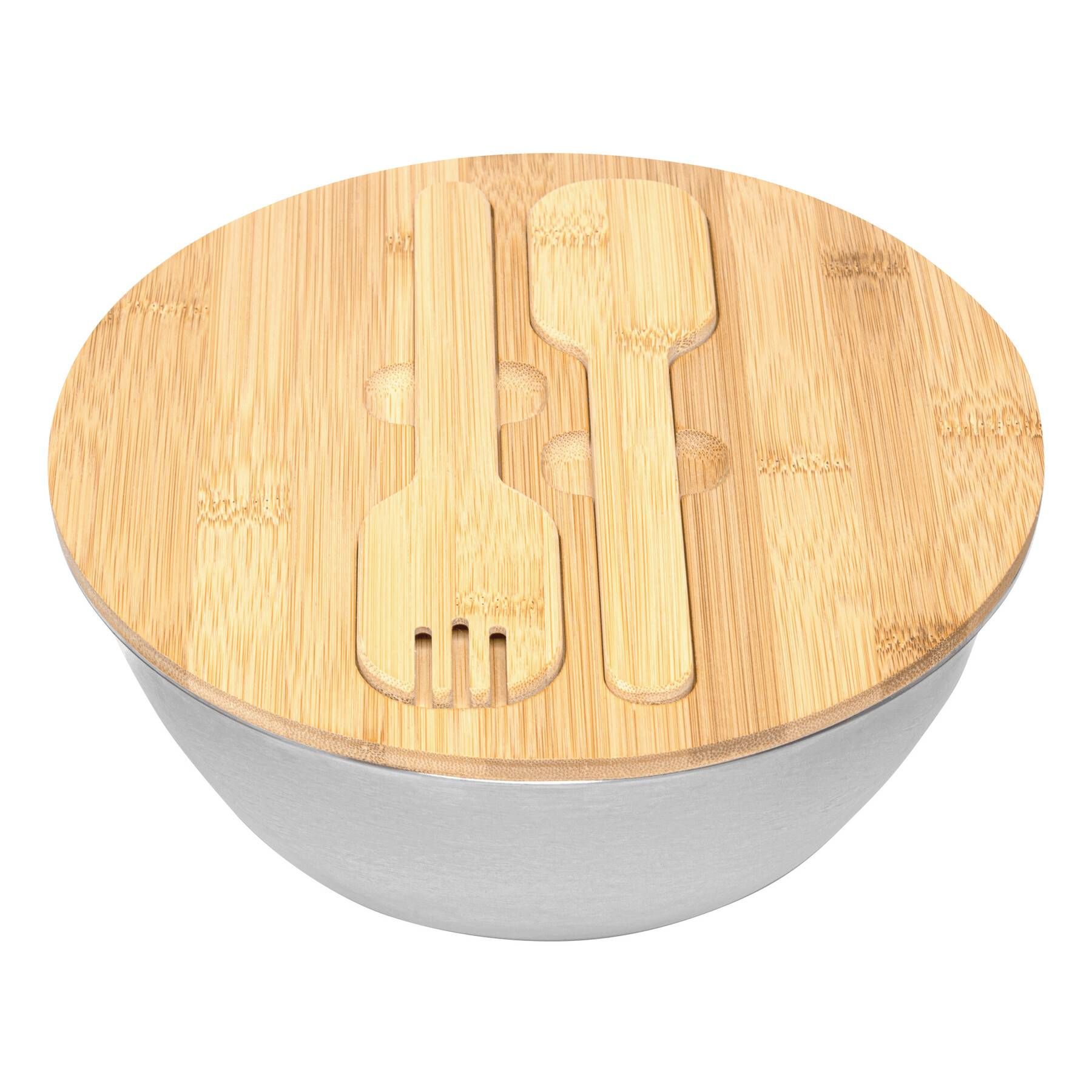 Salatschüssel EAT HEALTHY - braun - silber-169