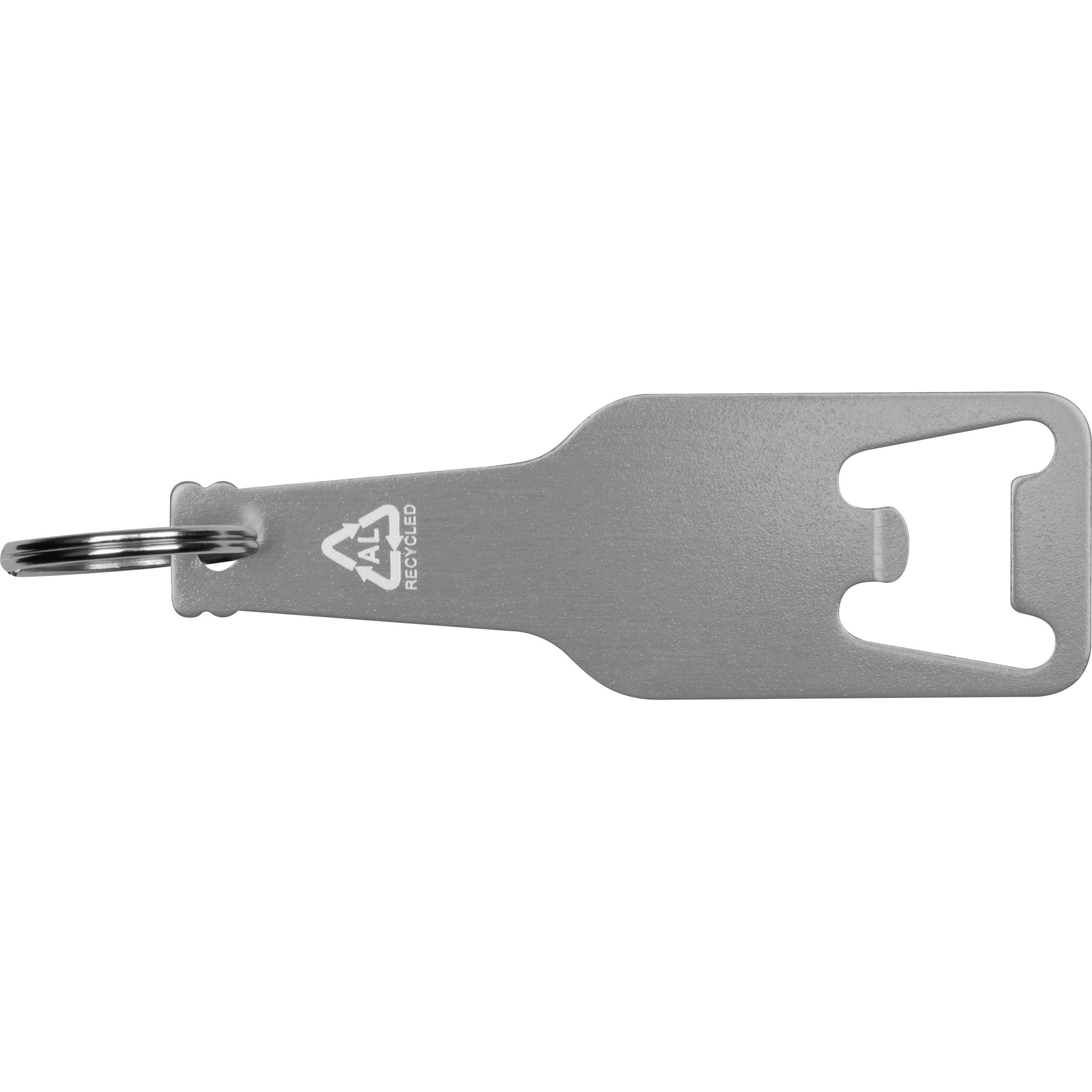 Flaschenöffner aus recyceltem Aluminim Malmö - silbergrau-631